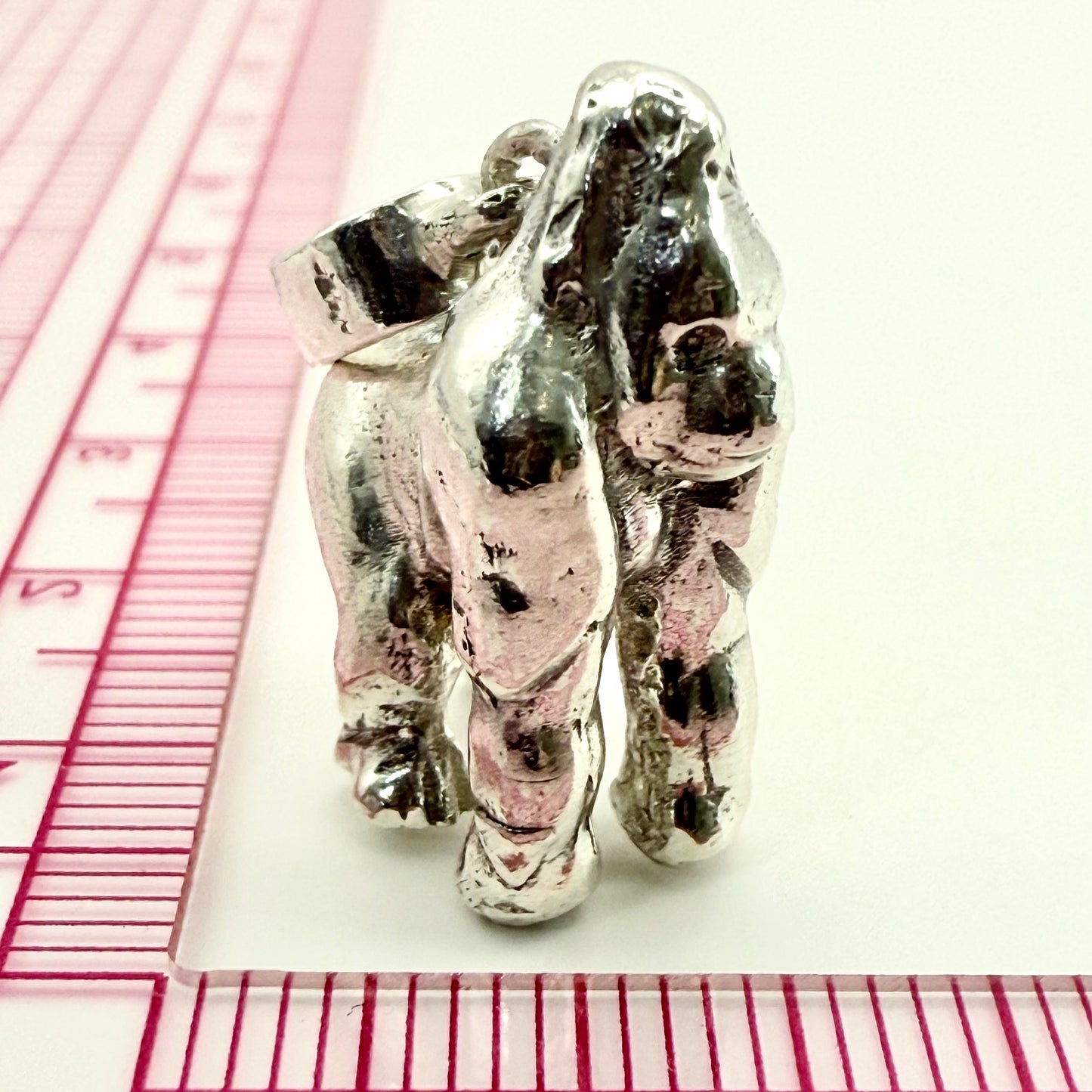 Solid Gorilla Pendant Sterling Silver 925