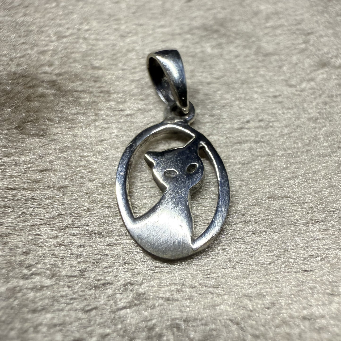 Cat Sterling Silver 925 Pendant