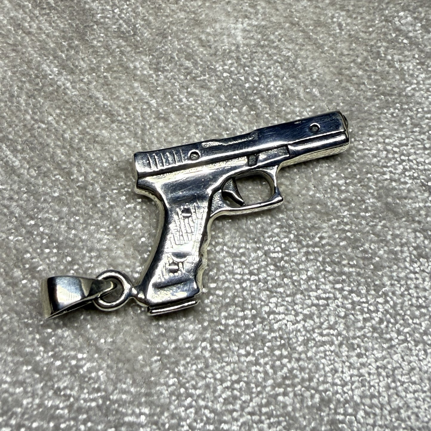 Glock Pistol Sterling Silver 925 Pendant