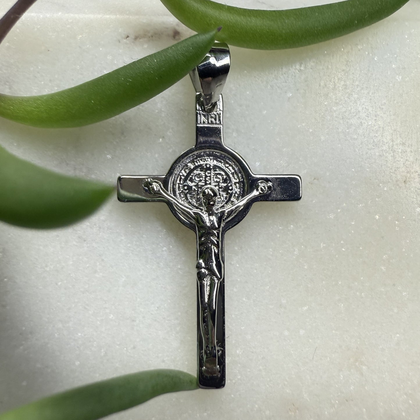 St Benedict Cross Sterling Silver 925 Pendant