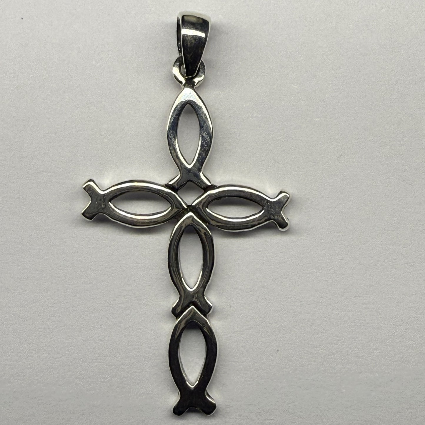 Ichthys Cross Sterling Silver 925 Pendant