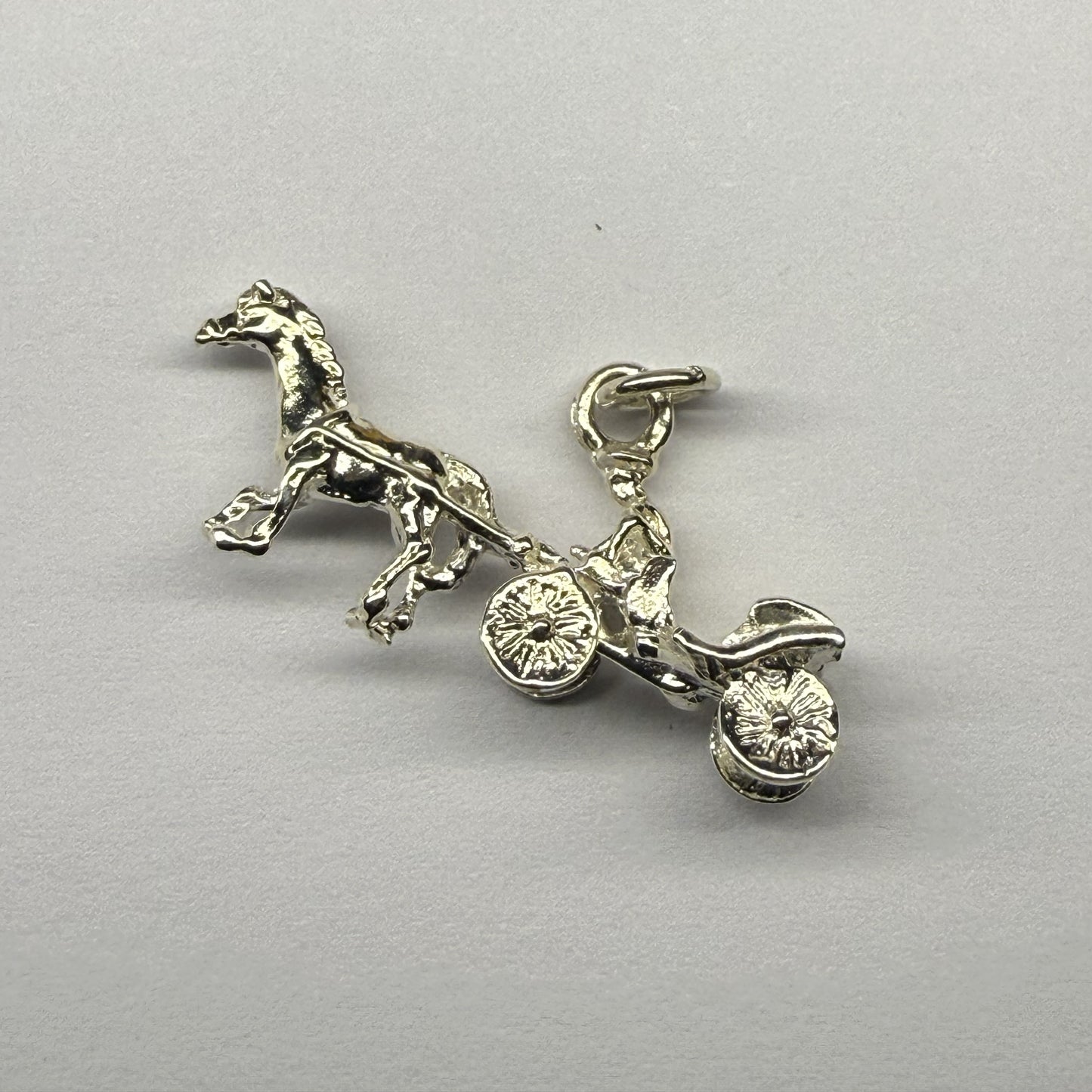 Horse and Carriage Sterling Silver 925 Pendant