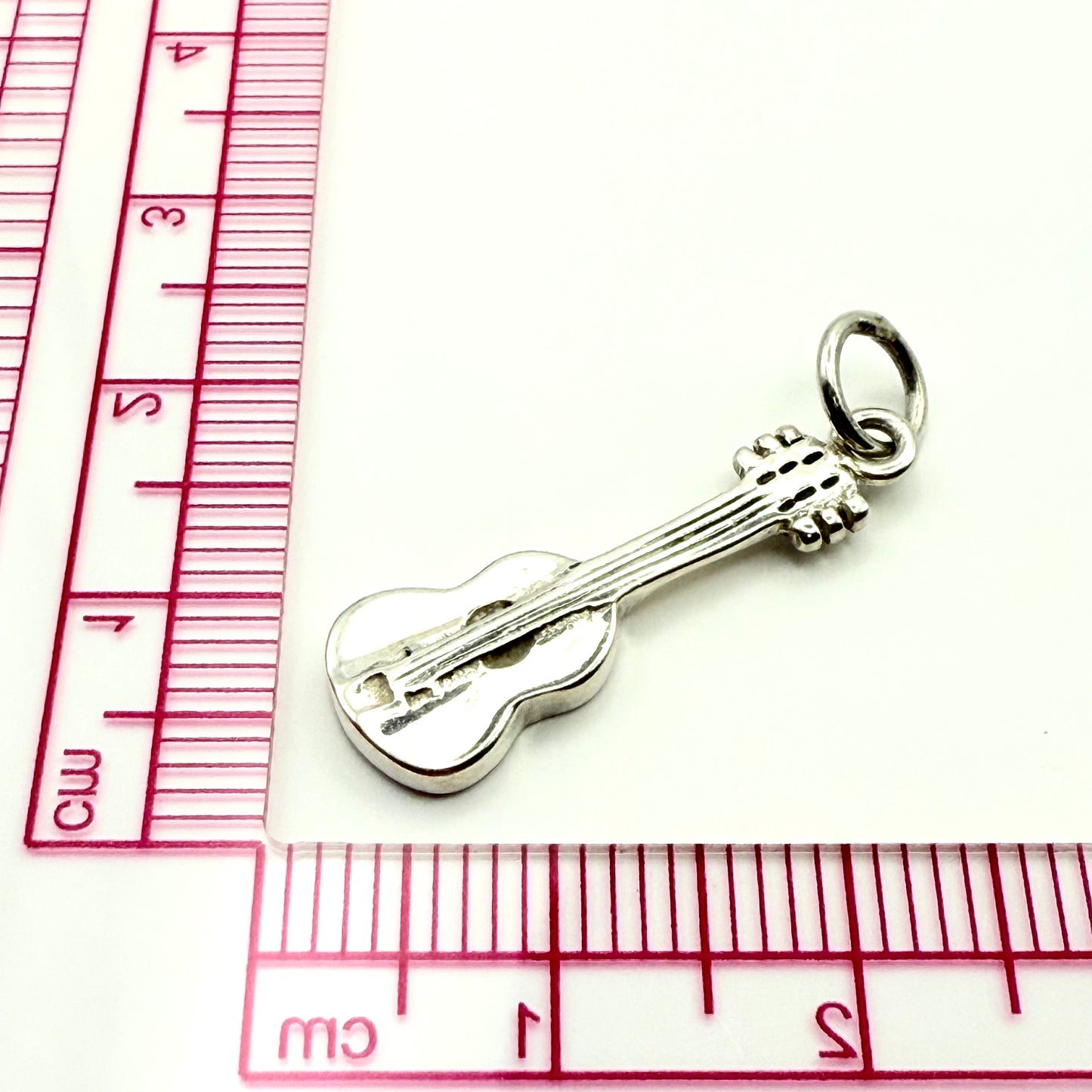 925 Sterling Silver Guitar Charm