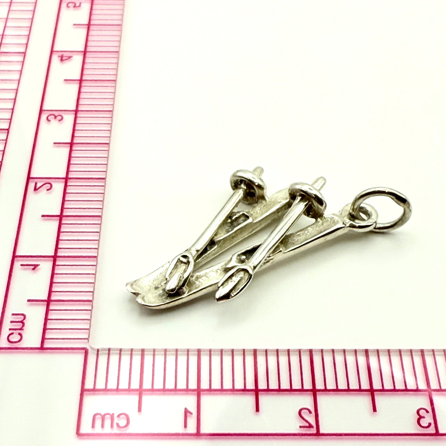 925 Sterling Silver Ski's Charm
