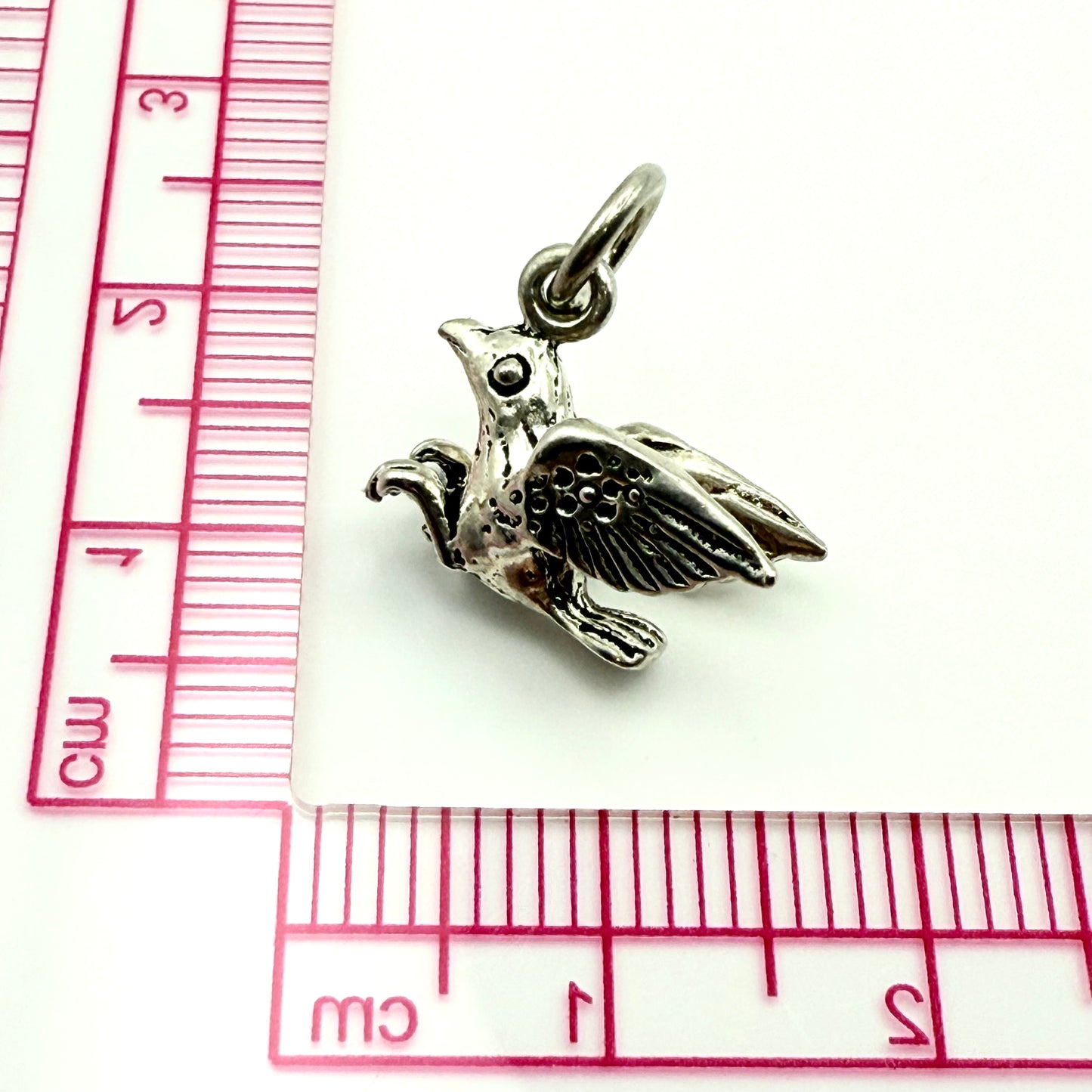 925 Sterling Silver Flying Bird Charm