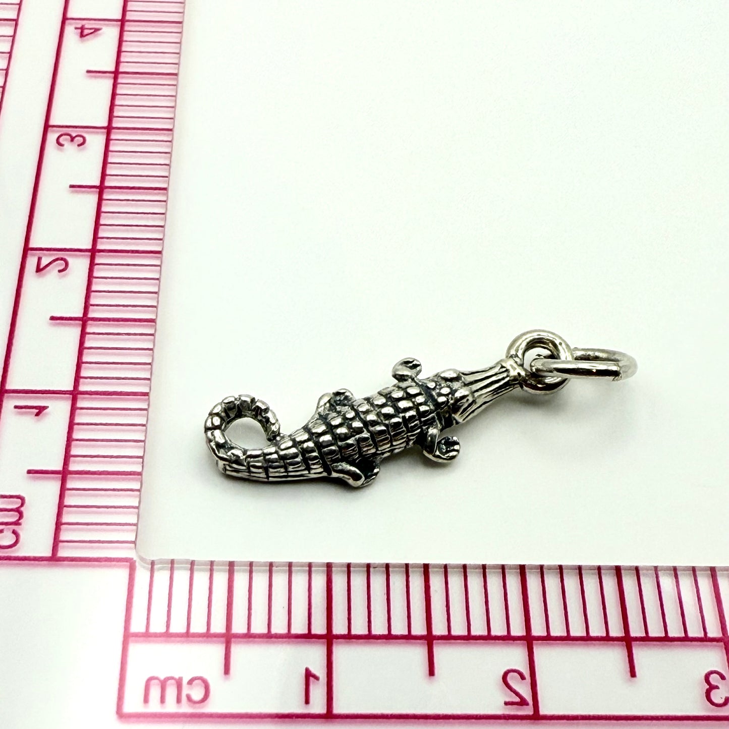 925 Sterling Silver Crocodile Charm