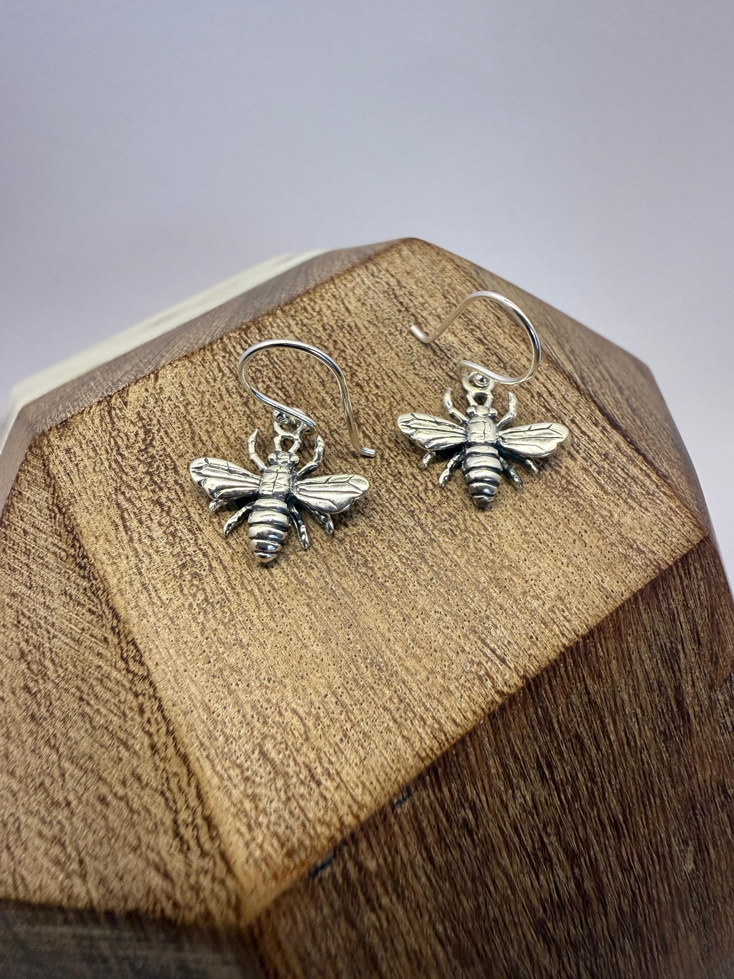 Bee Earrings Sterling Silver 925