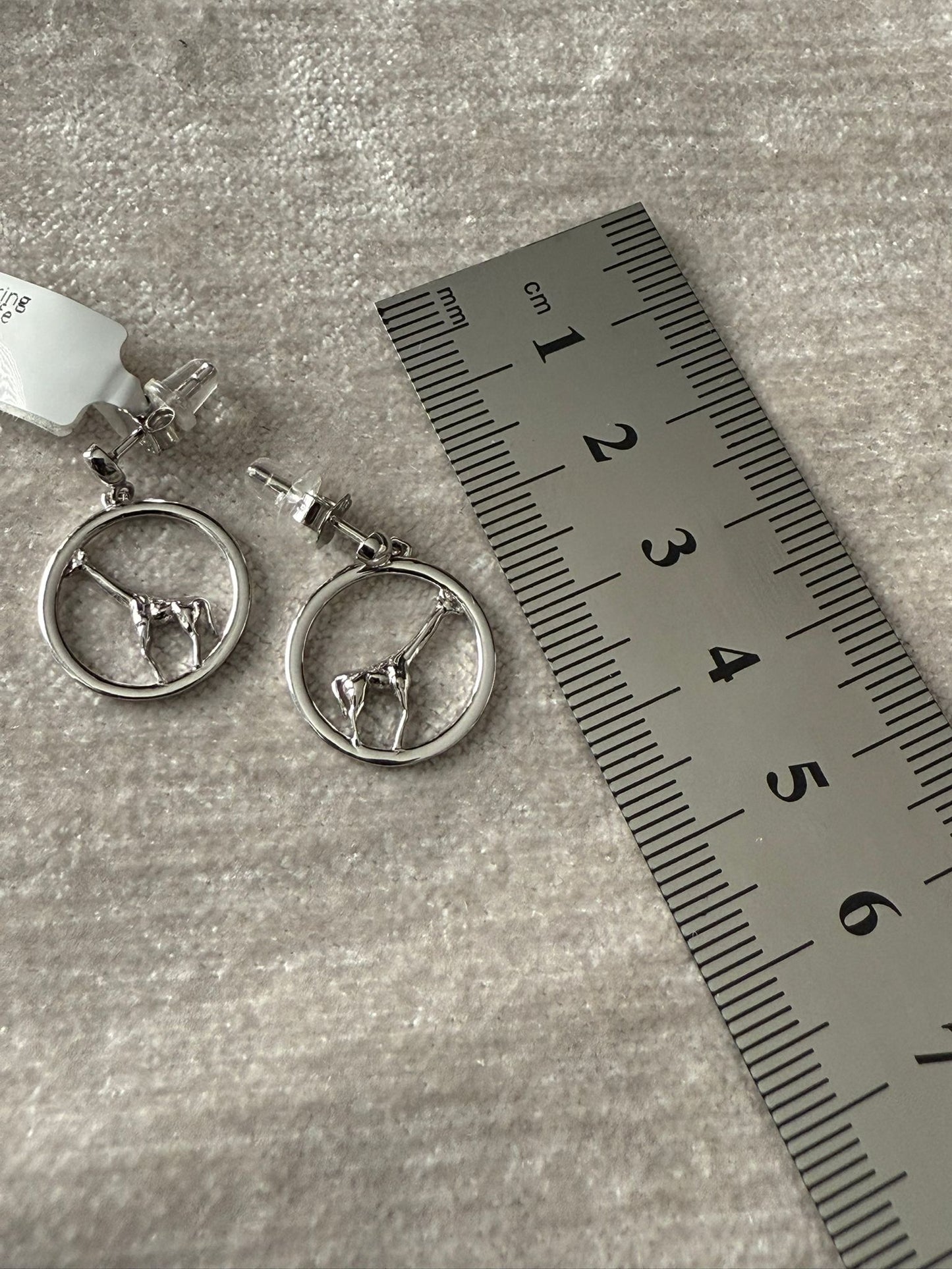 Giraffe Earrings Sterling Silver 925