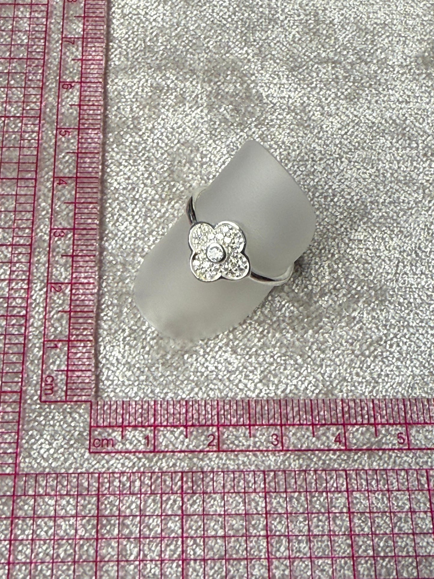 Mod Agate Clover Ring Sterling Silver 925