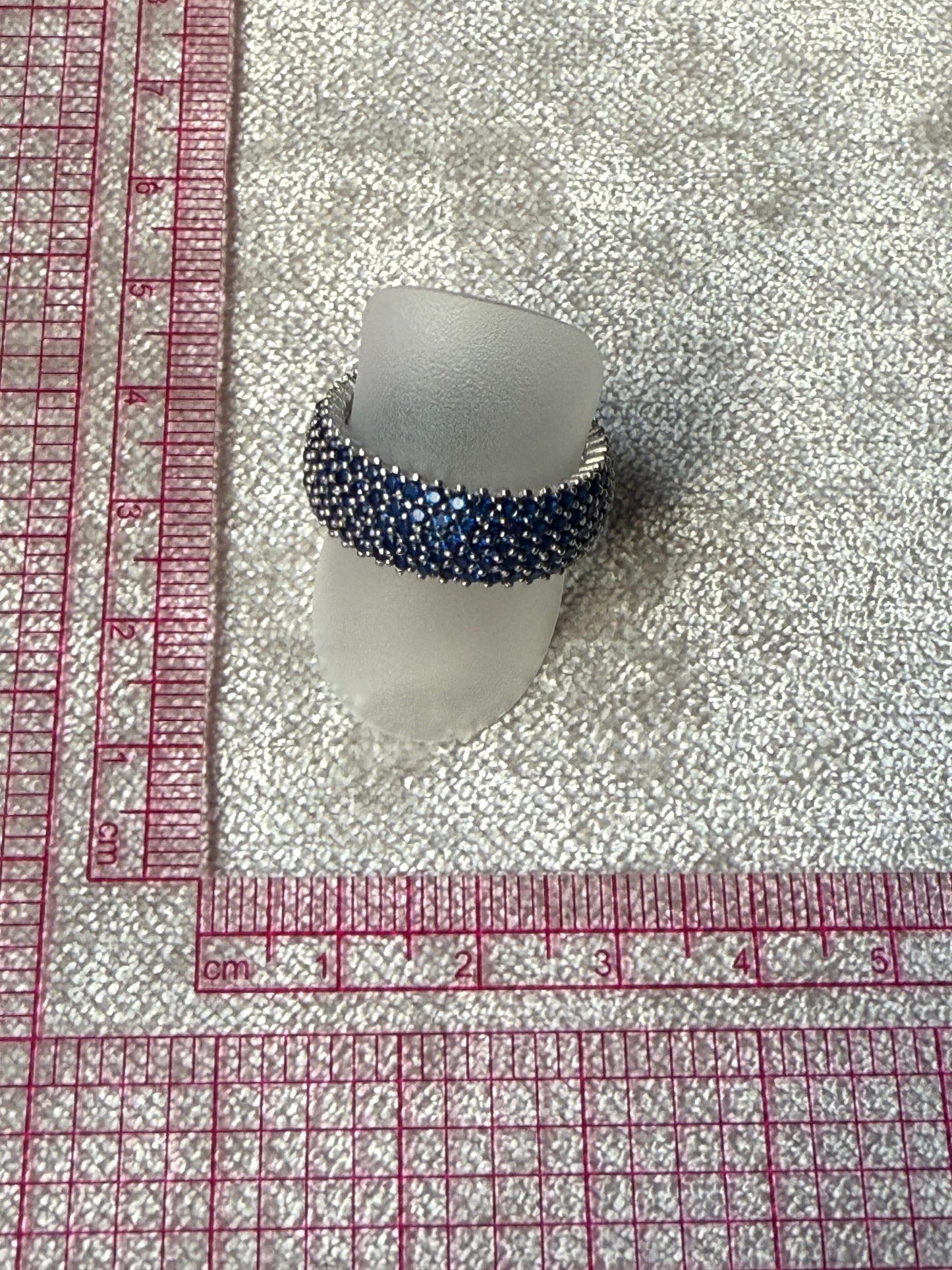 Kardashian Silver Sapphire Ring Sterling Silver 925