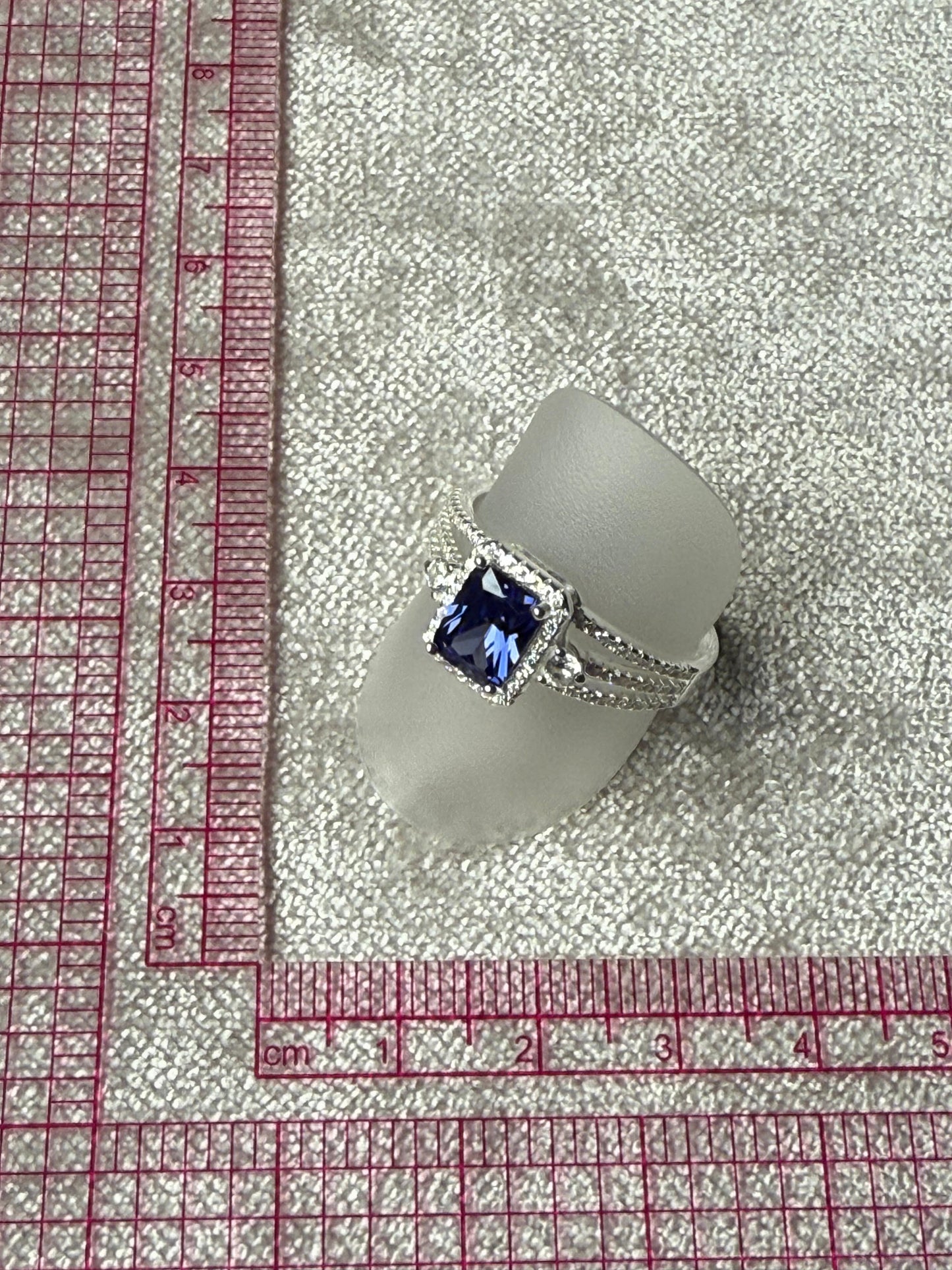 LDR C/Z Sapphire Ring Sterling Silver 925