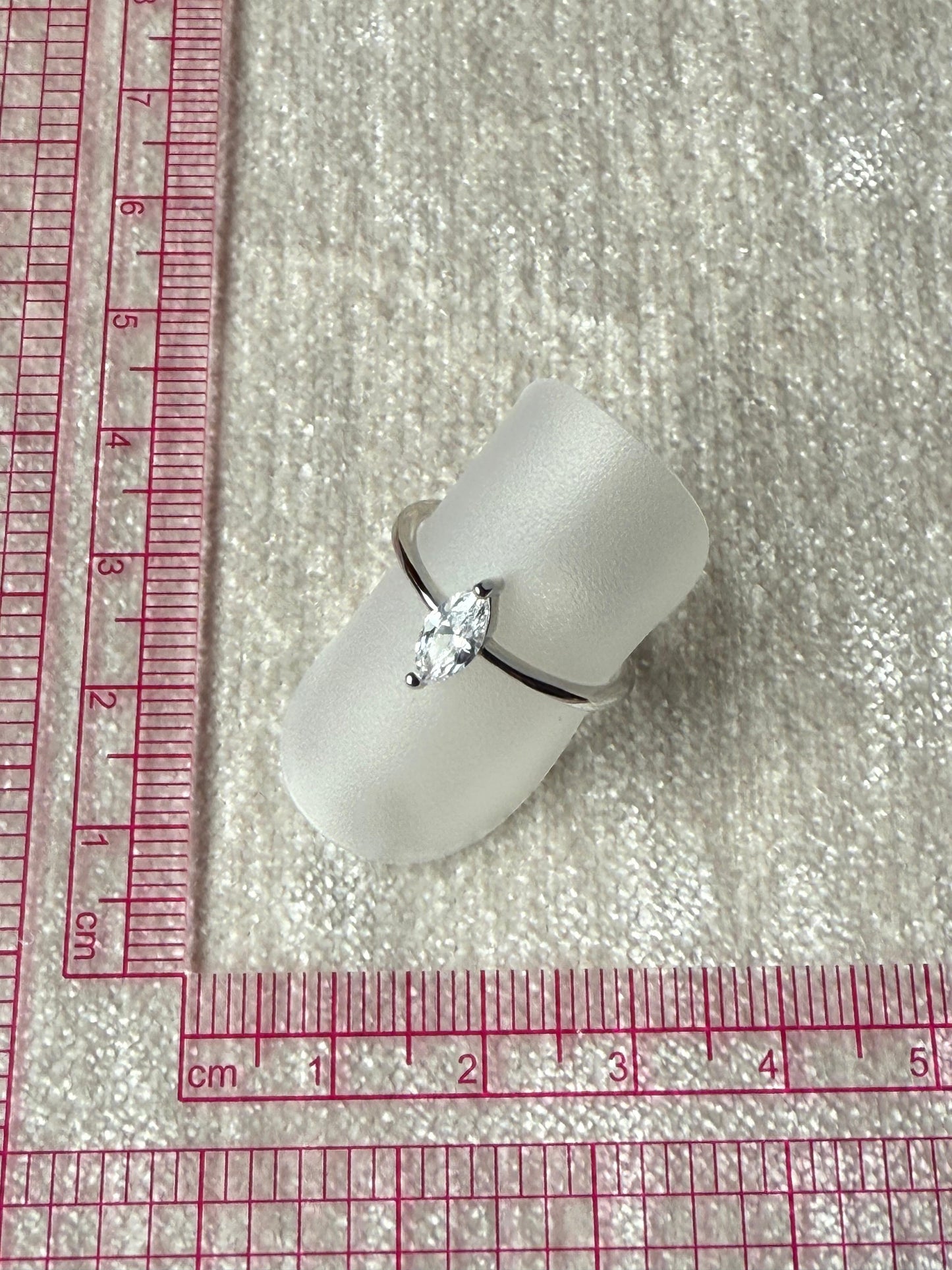 Princess Tri Solitaire C/Z Ring Sterling Silver 925