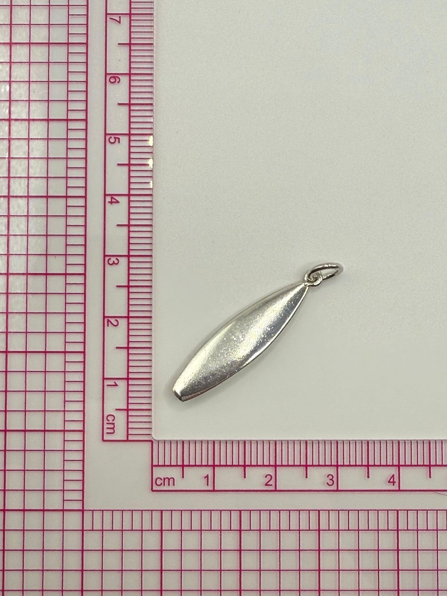 Surf Board Pendant Sterling Silver 925