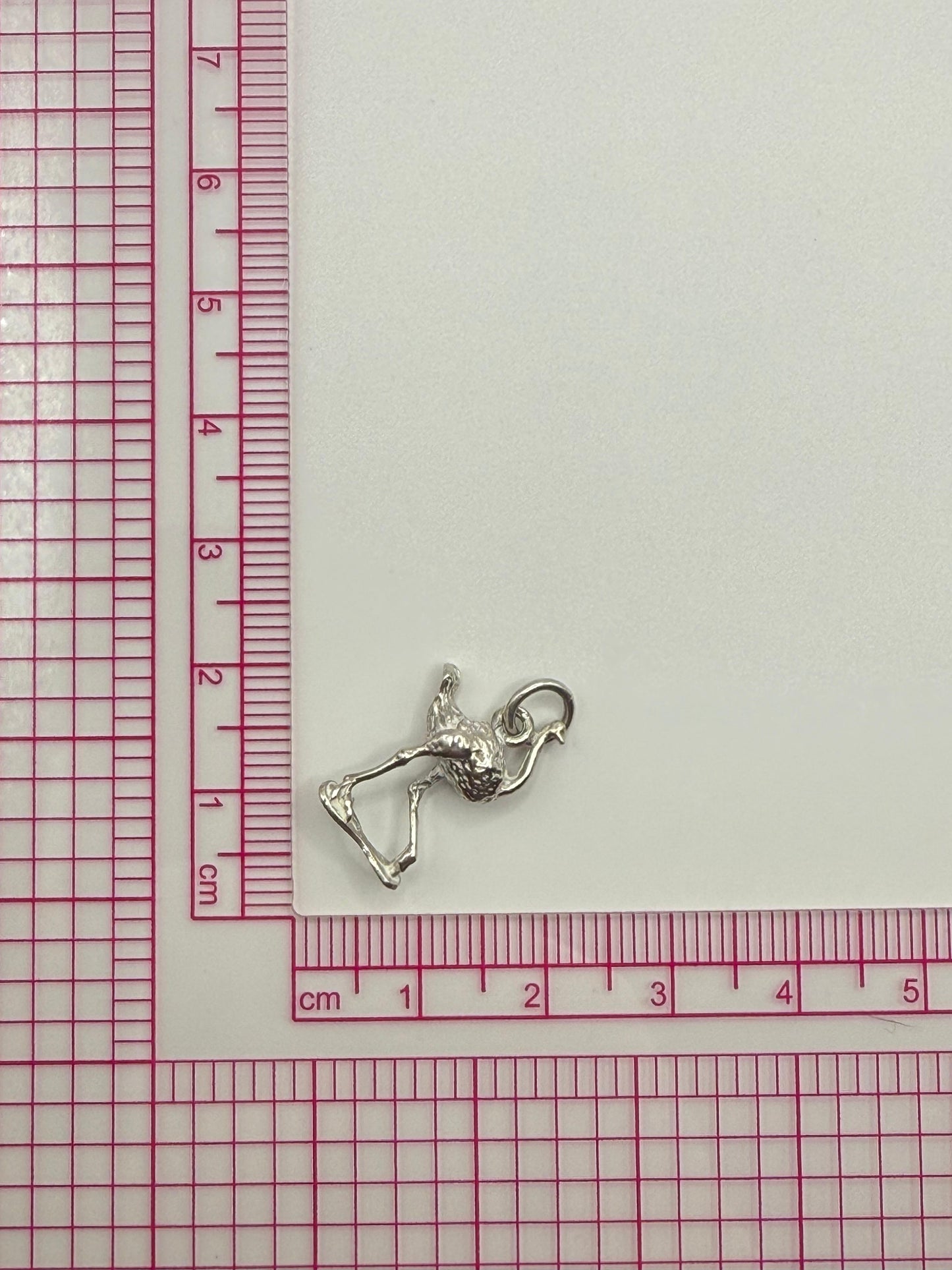 Ostrich Pendant-Charm Sterling Silver 925