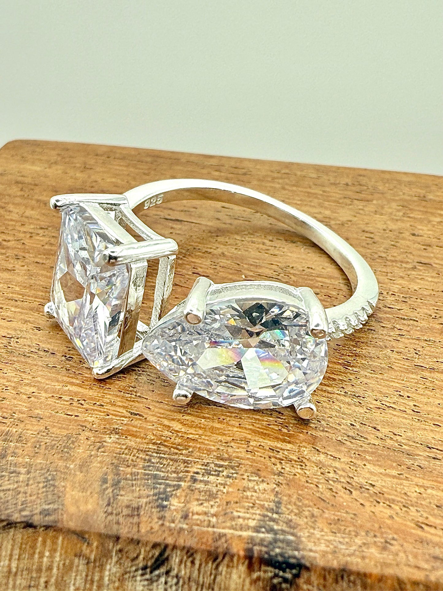 C/Z Statement Ring Sterling Silver 925