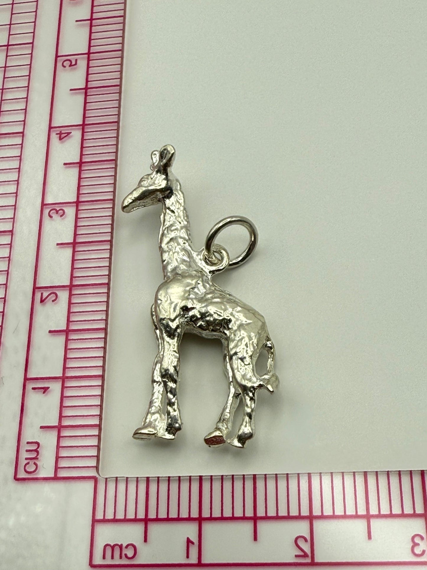 Giraffe 3D Pendant Sterling Silver 925