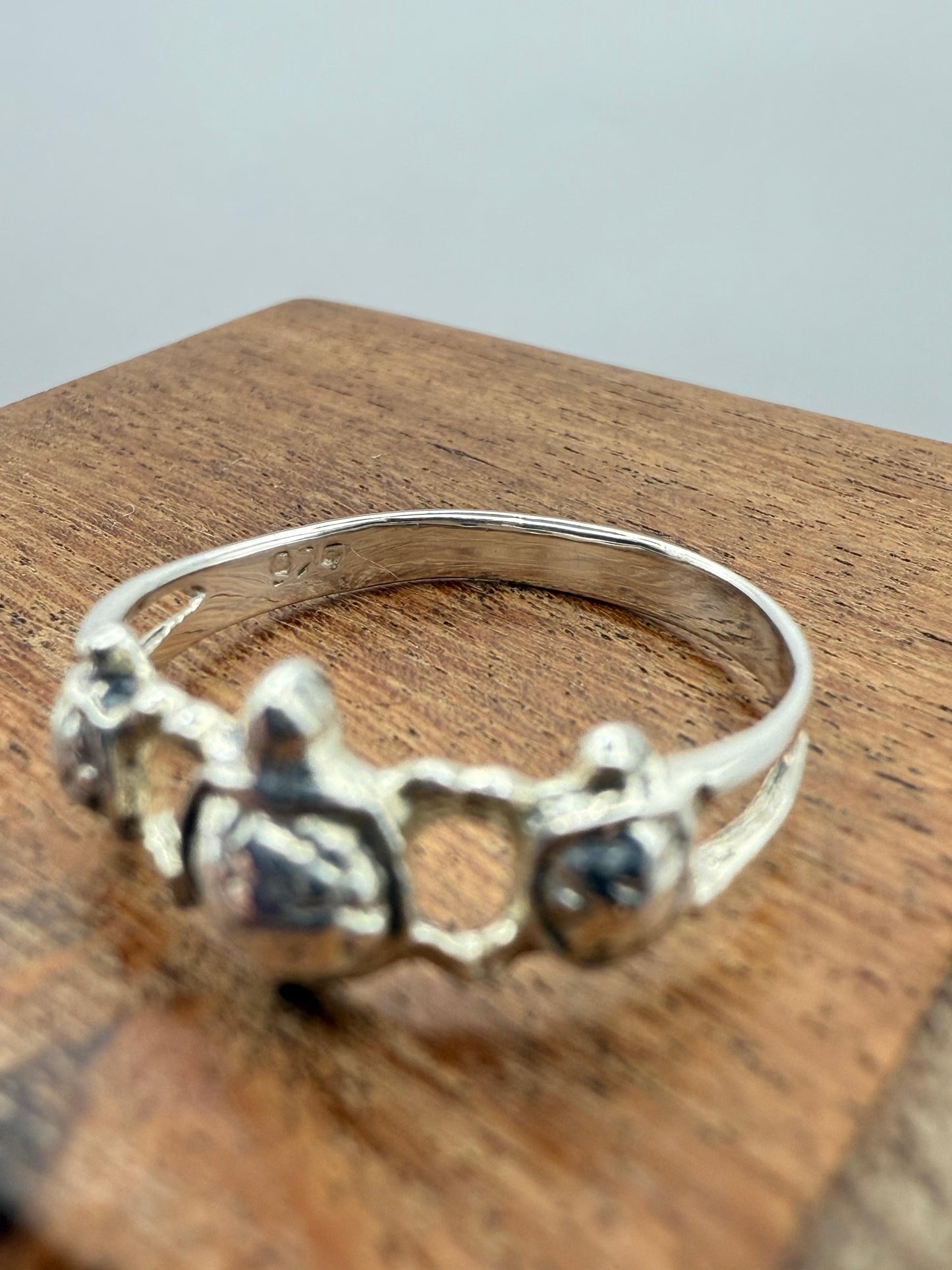 Turtle Trio Ring Sterling Silver 925