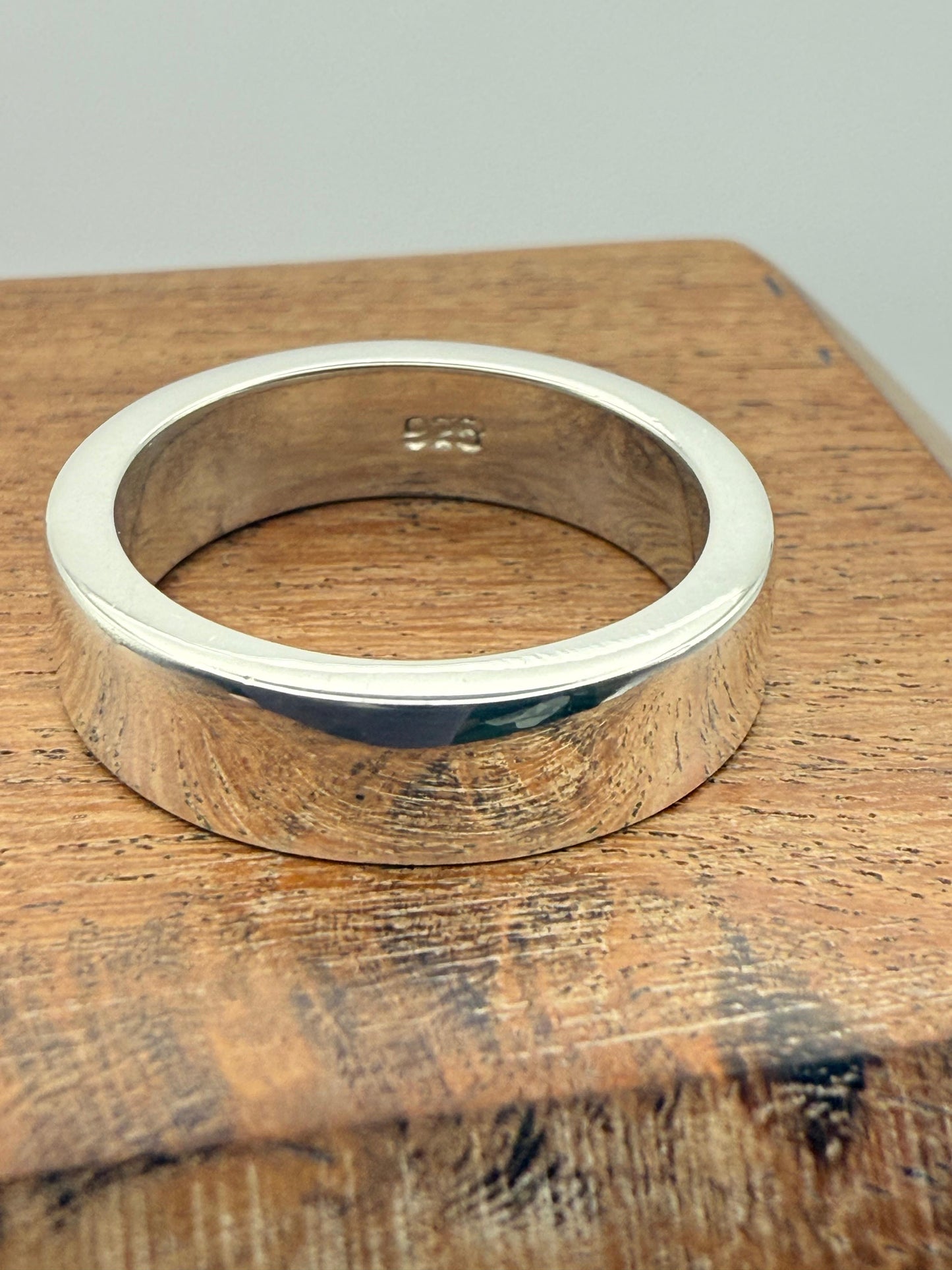 Solid 6mm Ring Sterling Silver 925