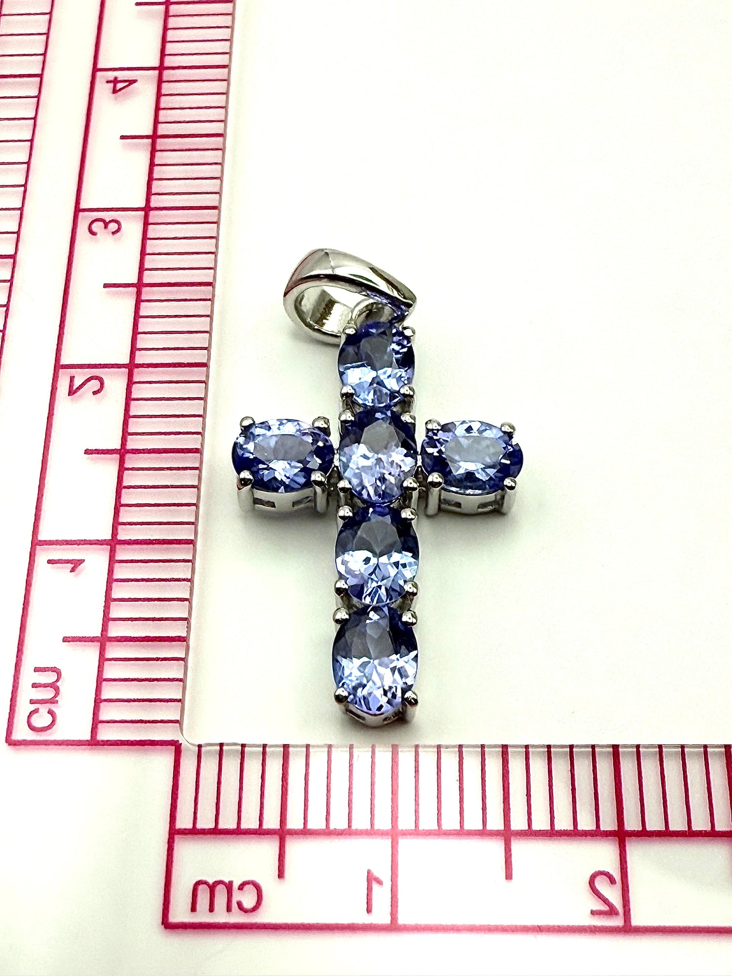 Violet Grace Tanzanite Cross Sterling Silver 925