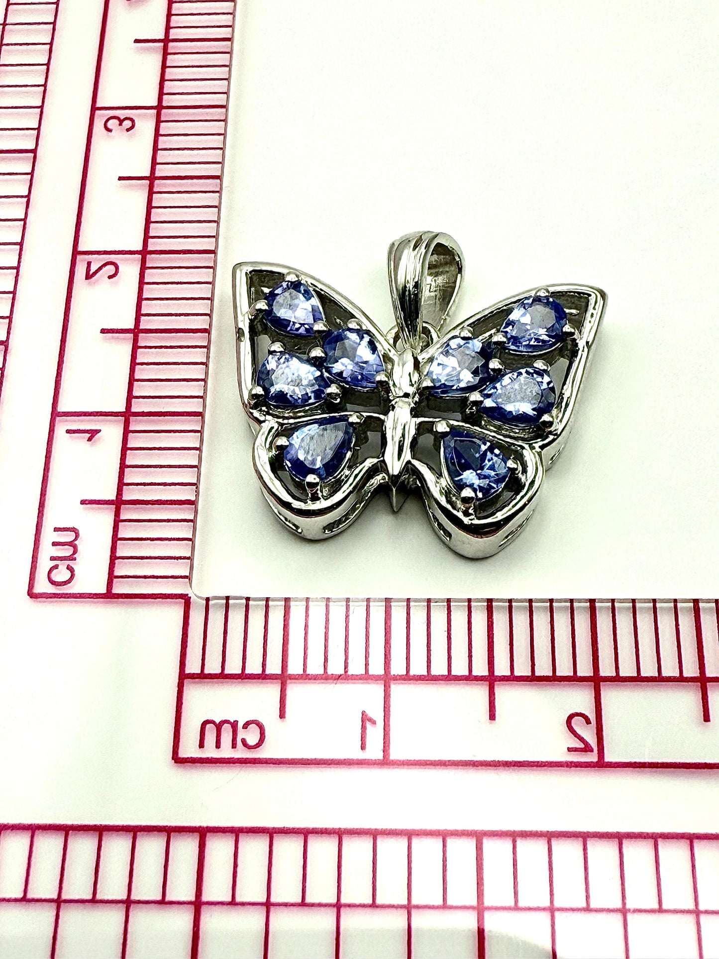 Butterfly Tanzanite Pendant Sterling Silver 925