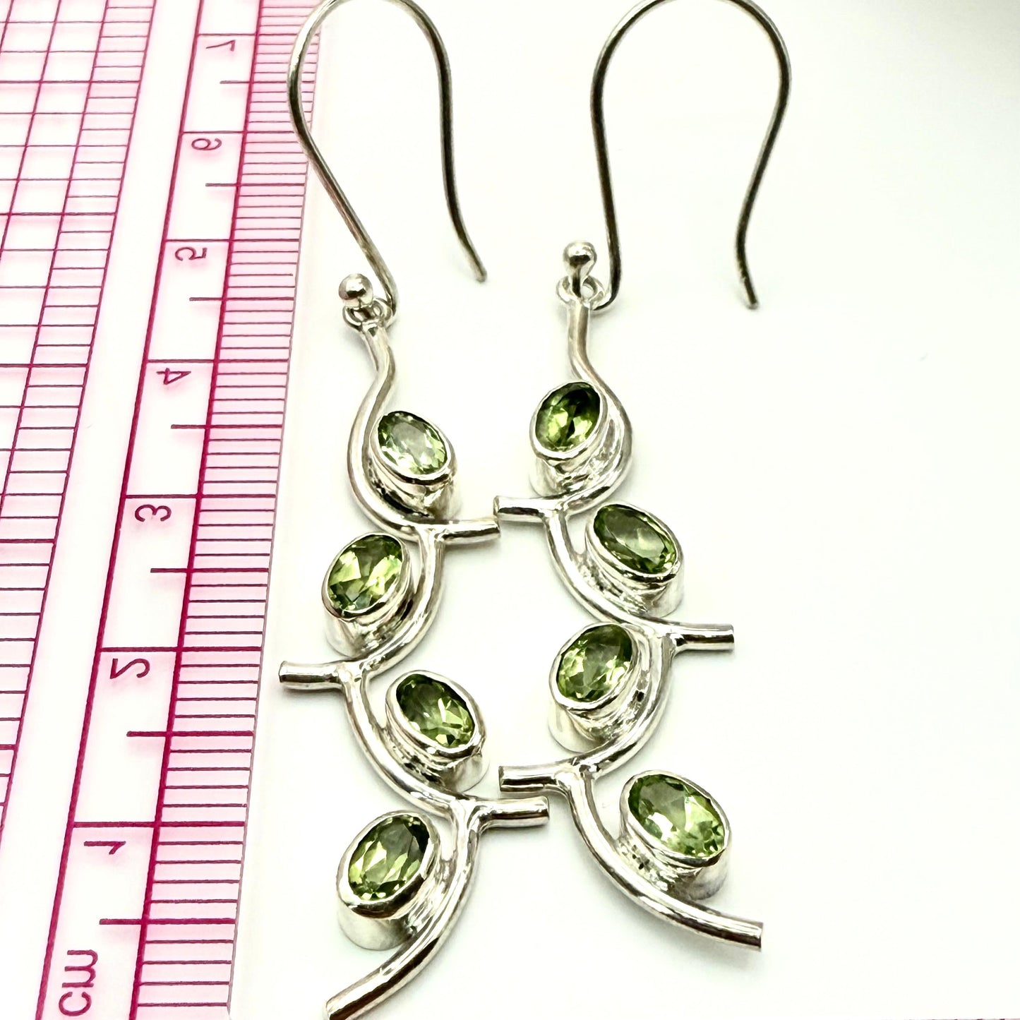 925 Sterling Silver Peridot Earrings