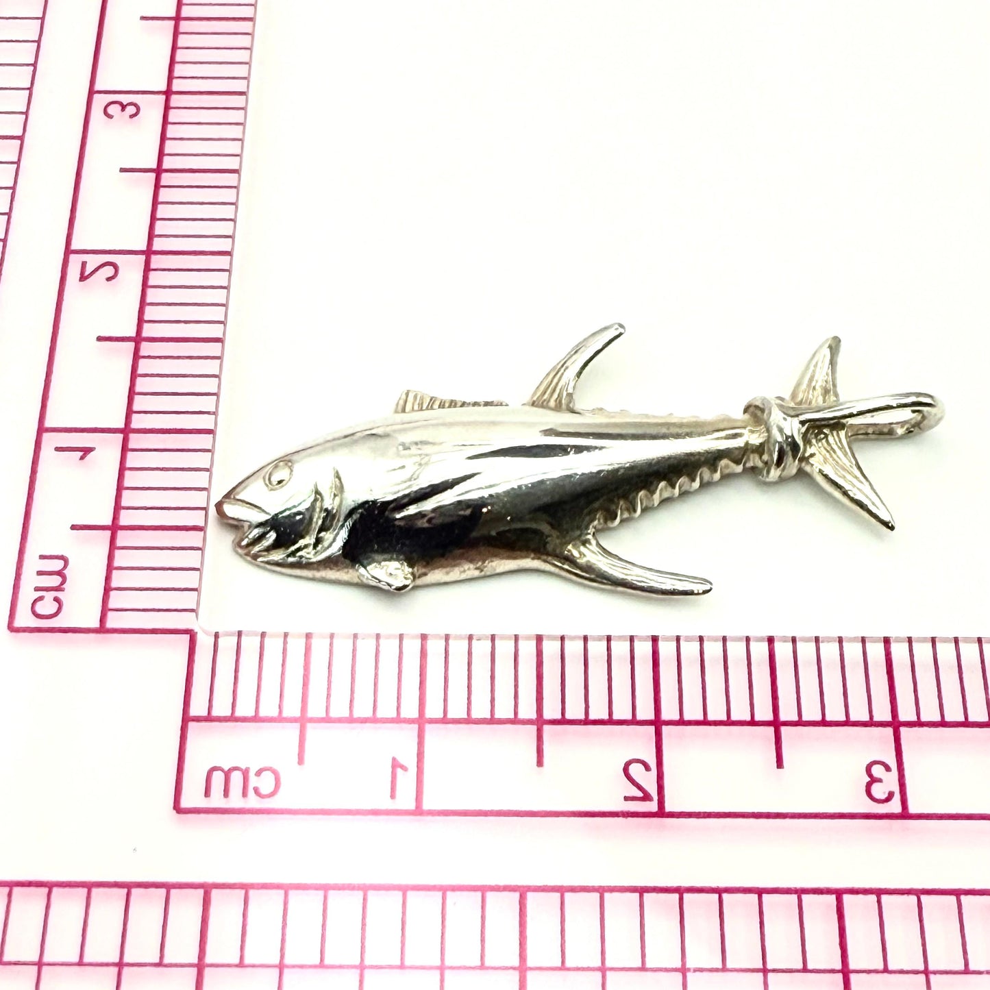 925 Sterling Silver Tuna Pendant