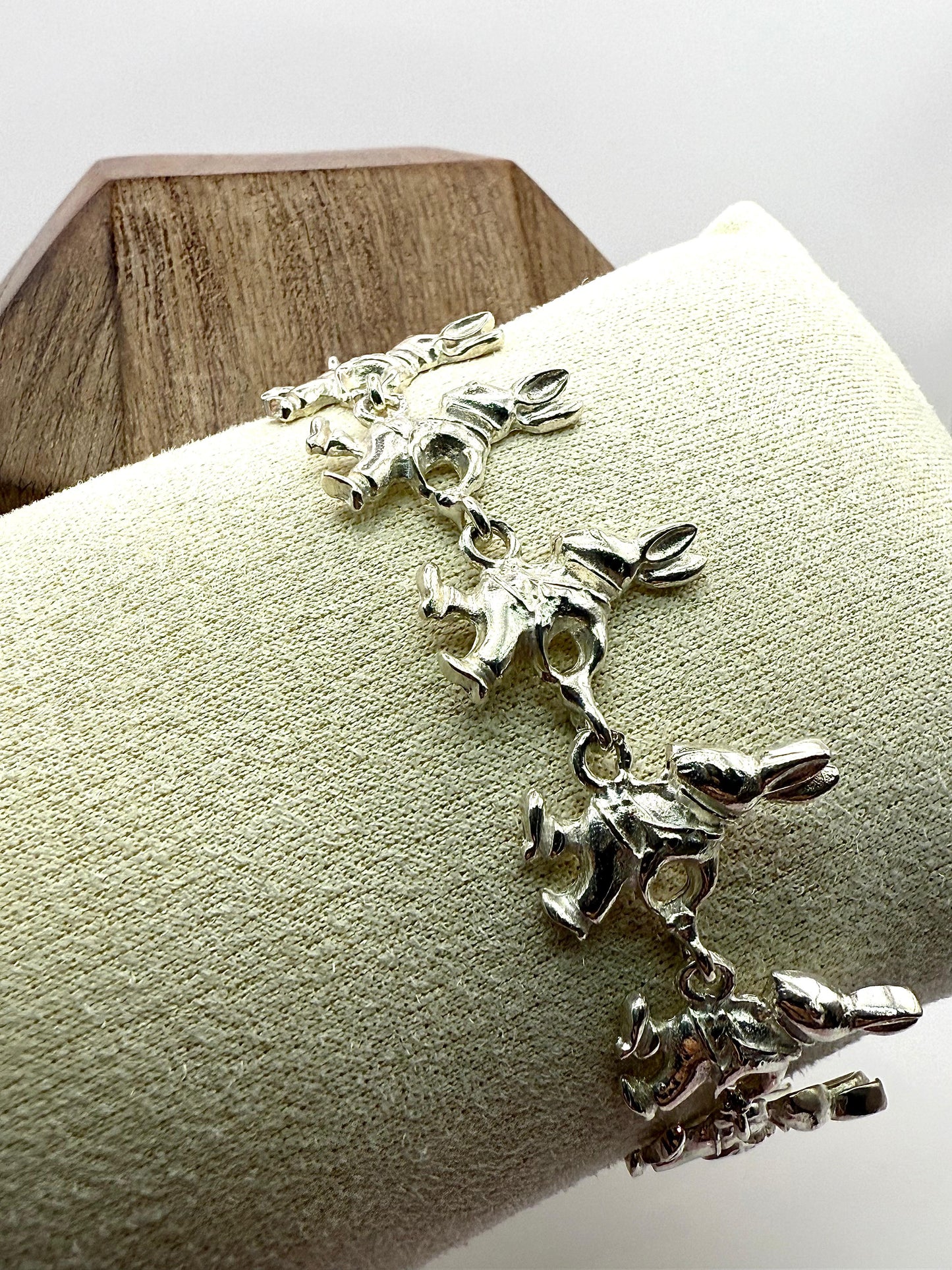 925 Sterling Silver 18.5cm Rabbit Bracelet