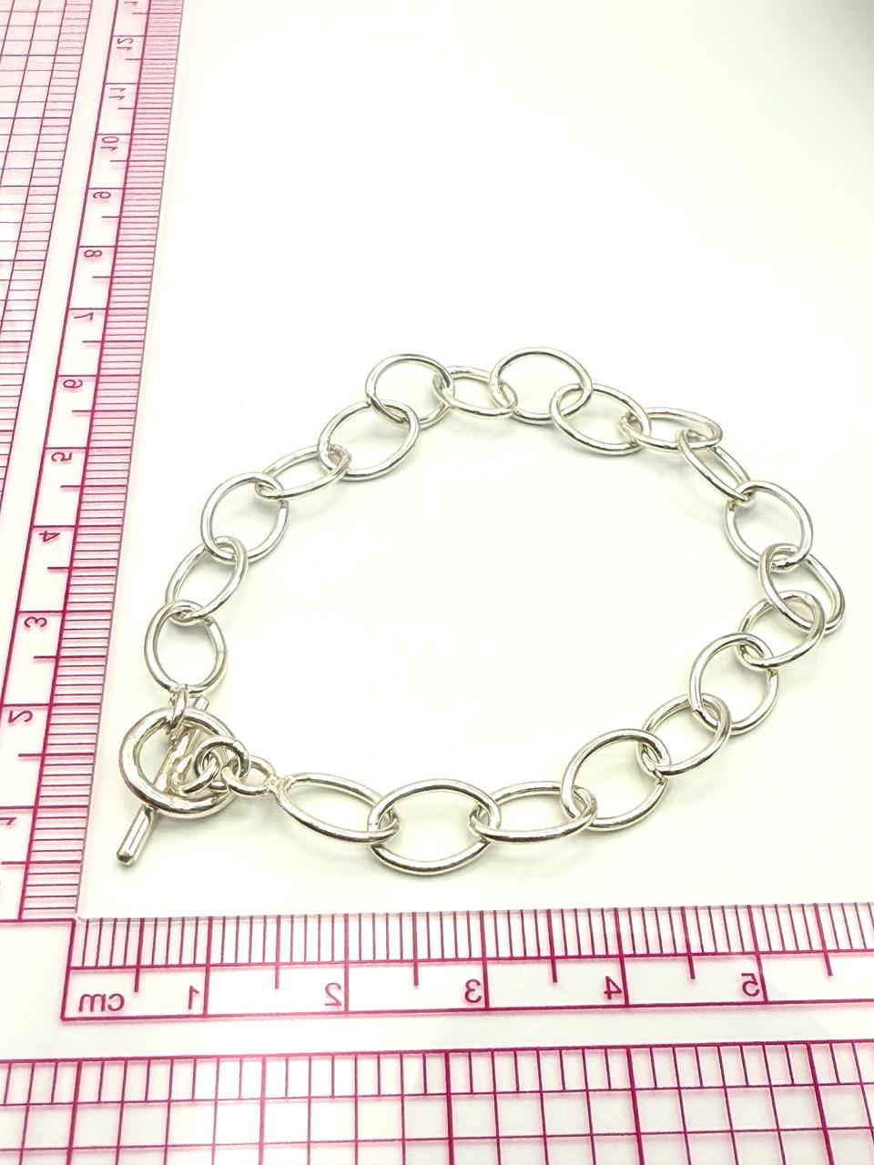 925 Sterling Silver Hoop 18.5cm Bracelet