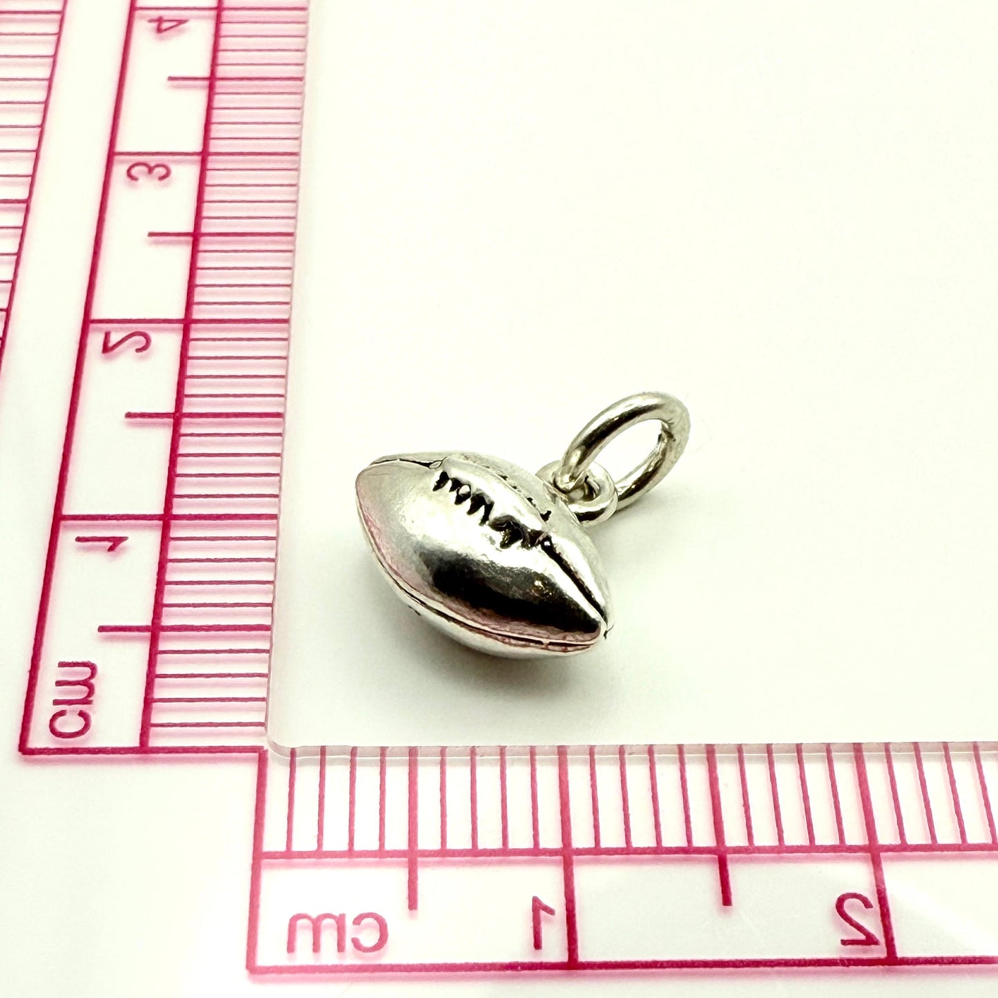 925 Sterling Silver Rugby Ball Charm