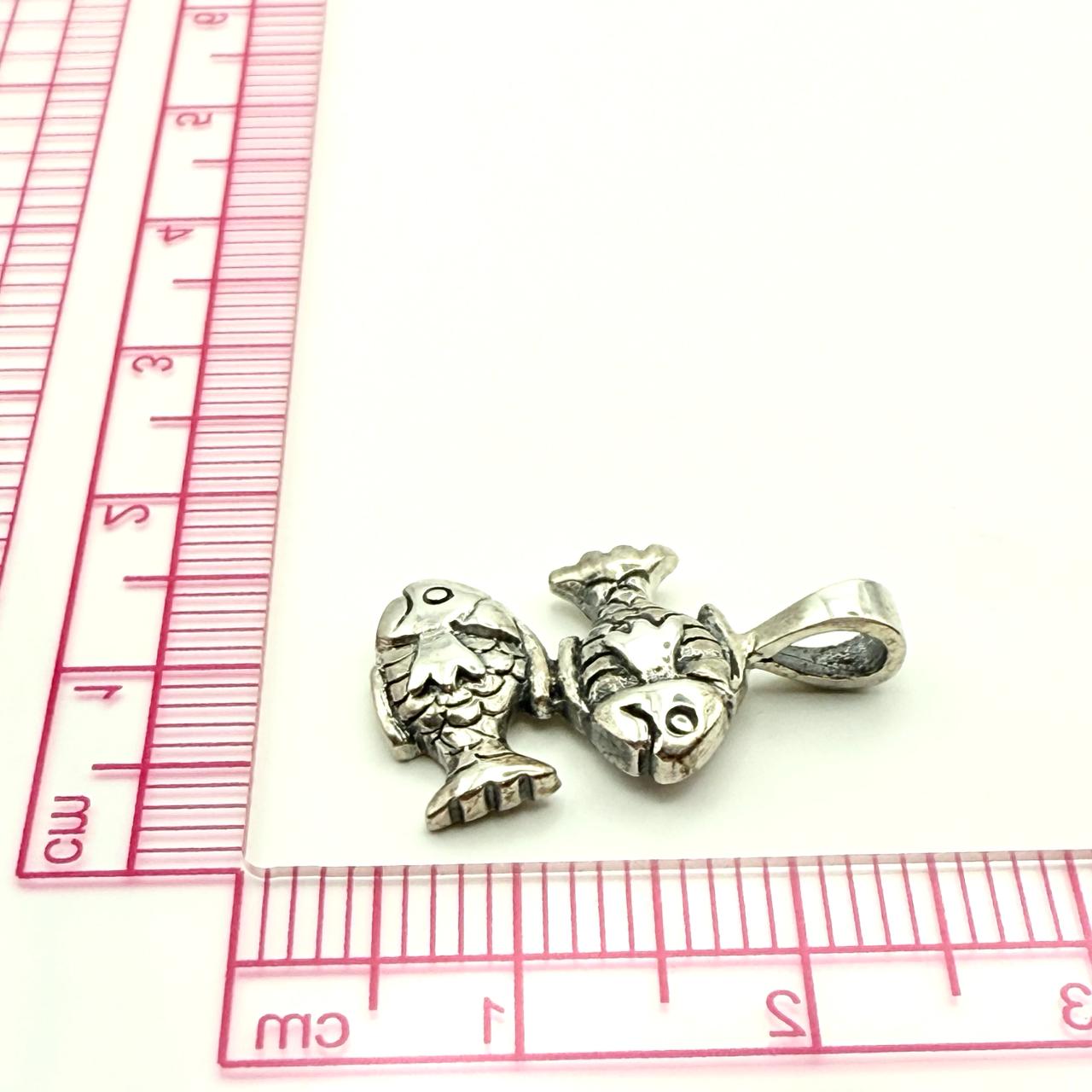 925 Sterling Silver Sad Fish Pendant