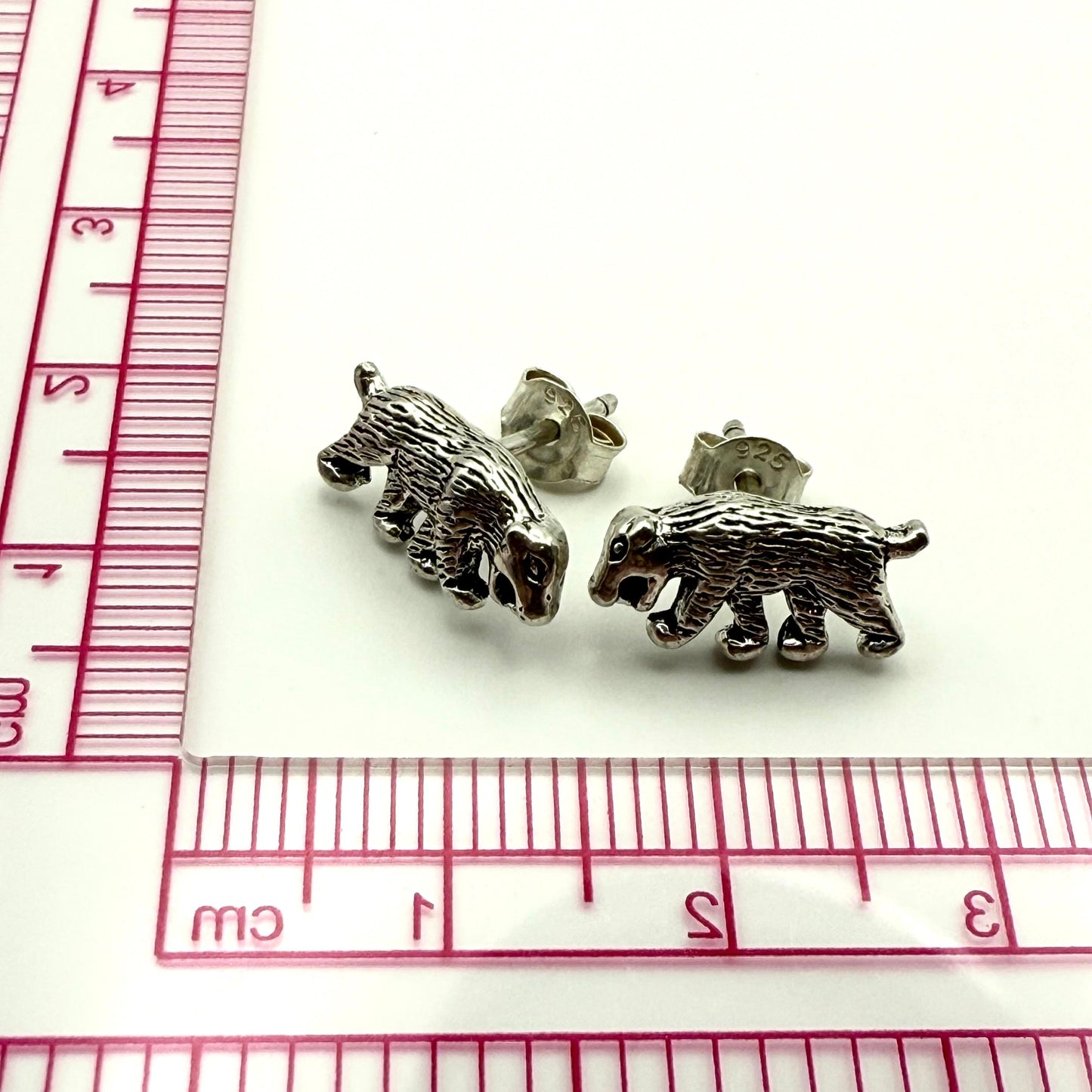 925 Sterling Silver Tiger Earrings