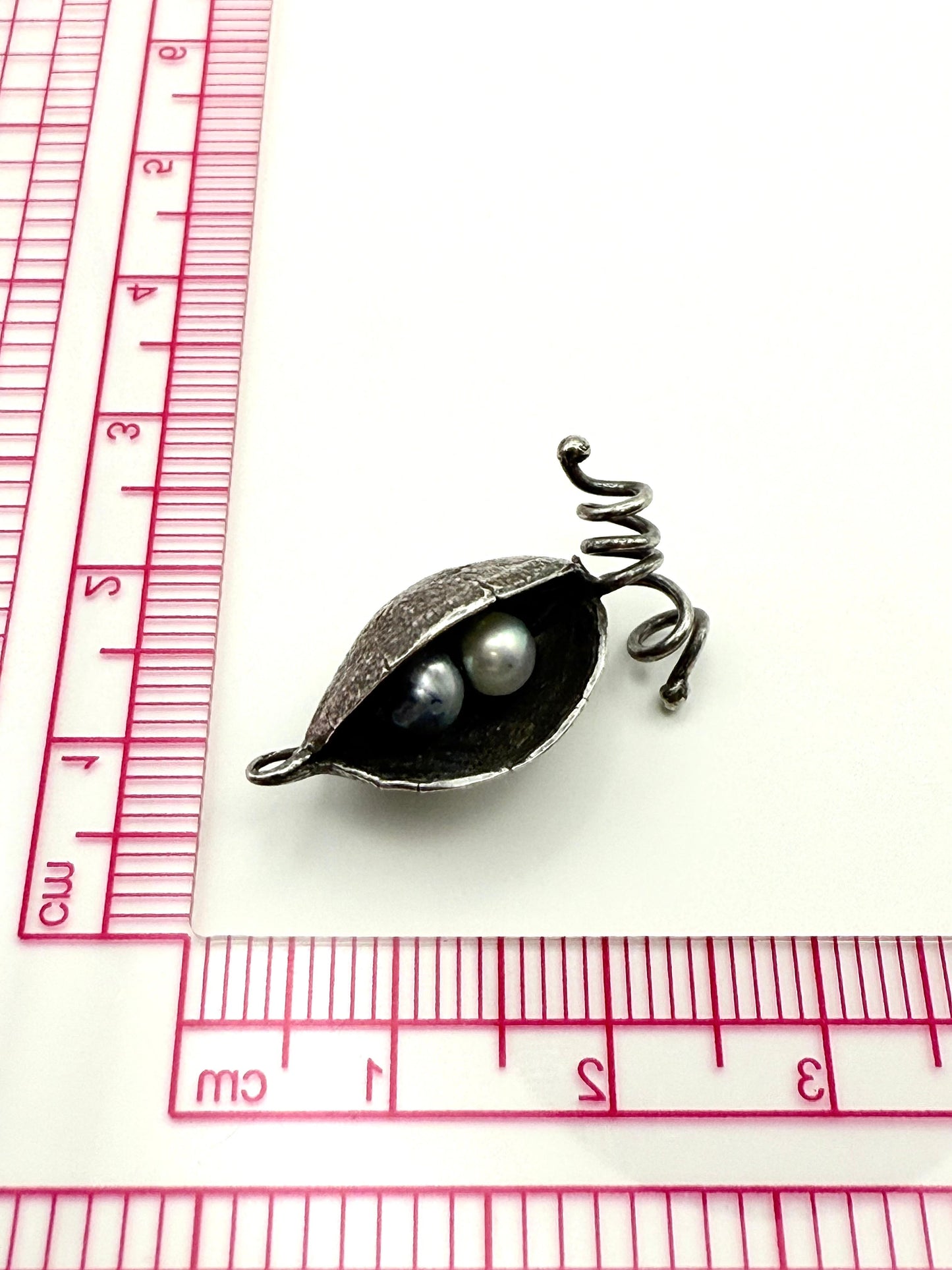 Grevillea Seed Pod with Pearls Pendant Sterling Silver 925