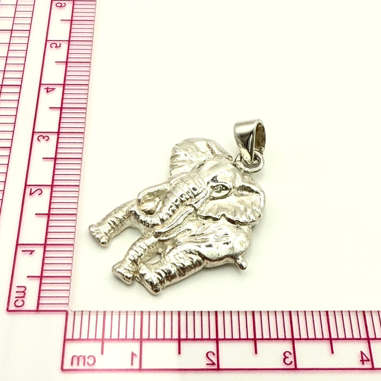 925 Sterling Silver Flat Elephant Pendant