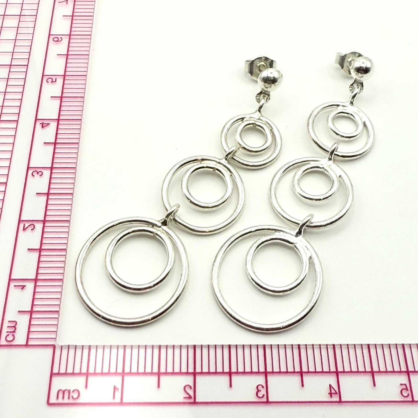 925 Sterling Silver Oval Sunburst Cluster Earrings