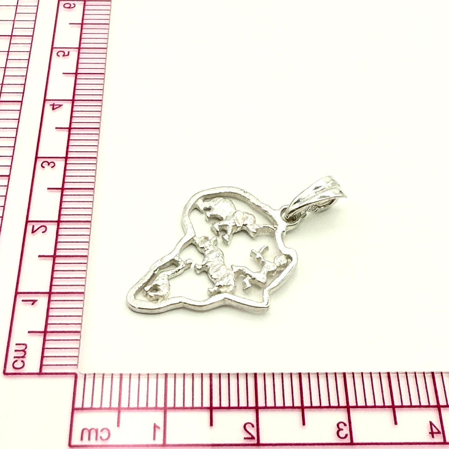 925 Sterling Silver Handmade Africa and Animal detail Pendant