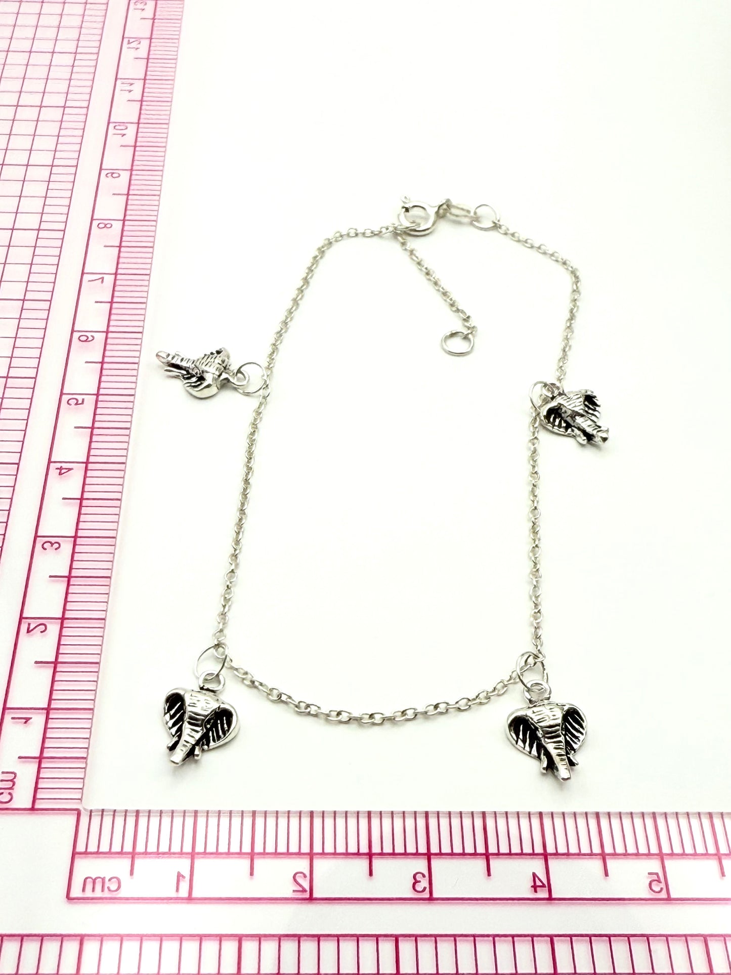 925 Sterling Silver Elephant 20cm Charm Bracelet