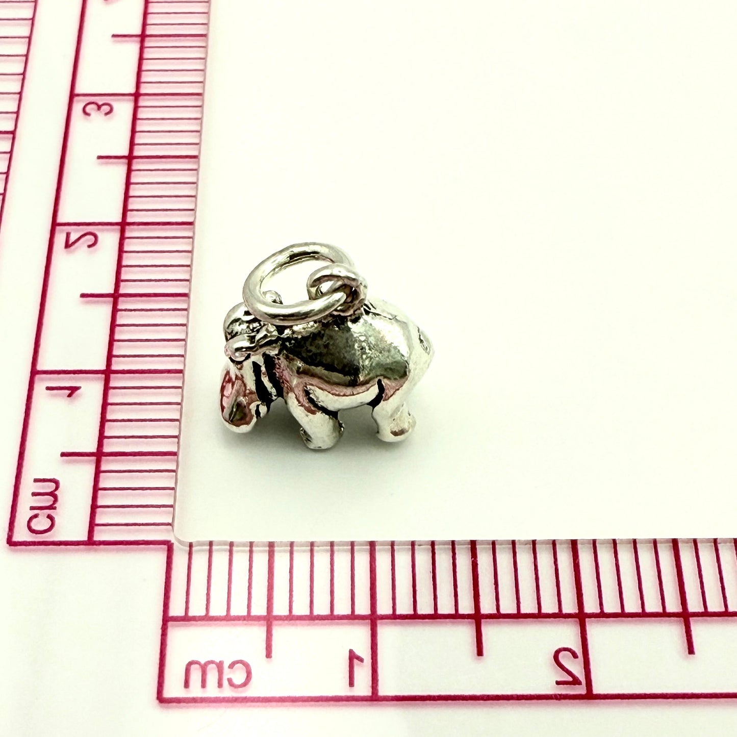 925 Sterling Silver African Art Hippo Charm