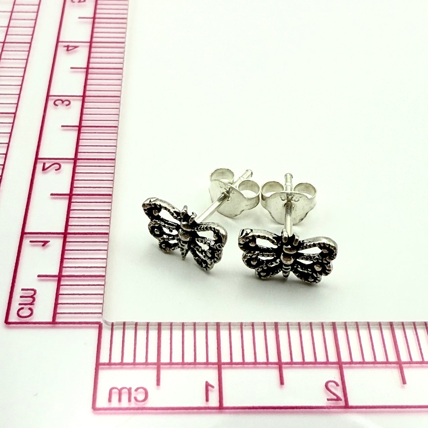 925 Sterling Silver Butterfly Earrings
