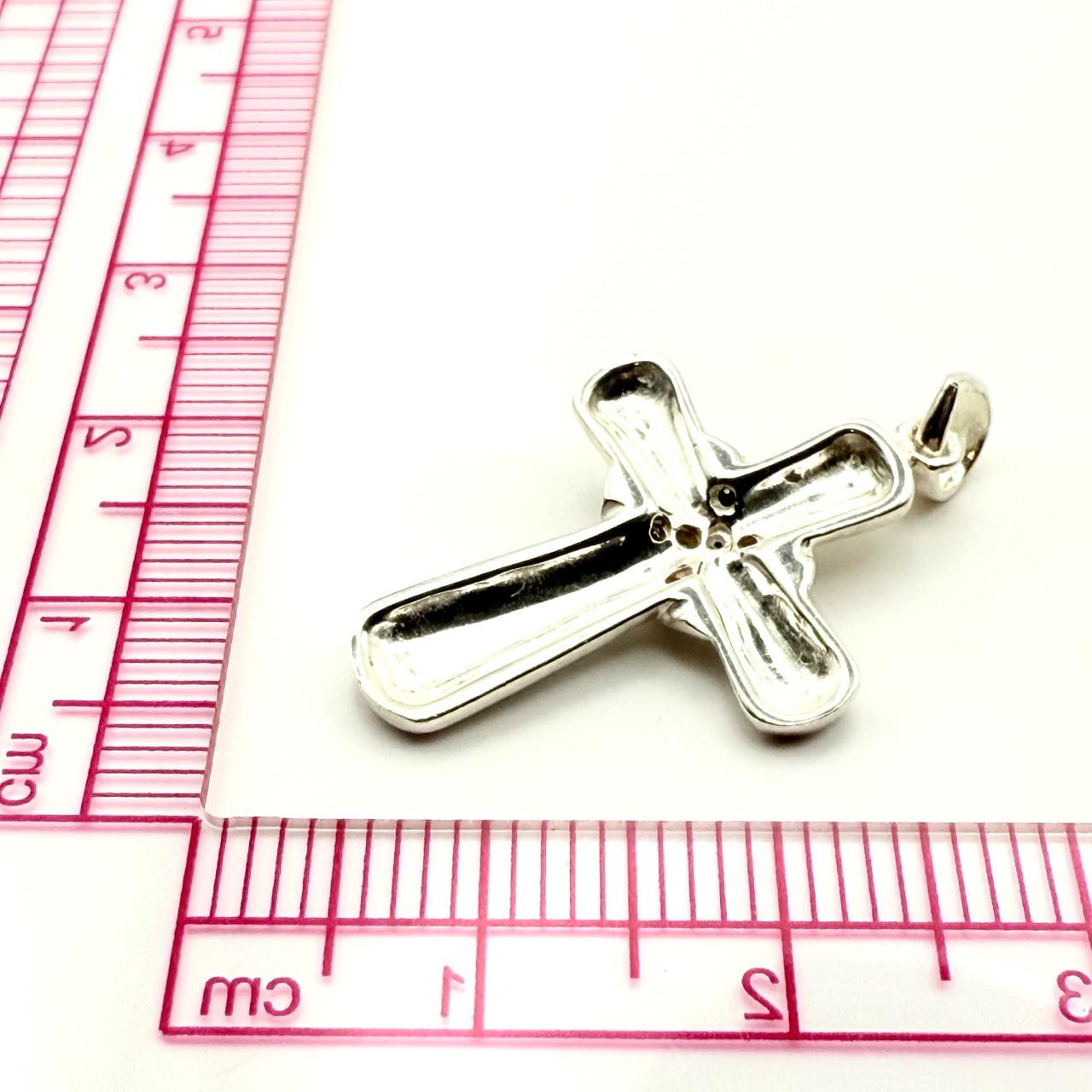 925 Sterling Silver C/Z Cross Pendant