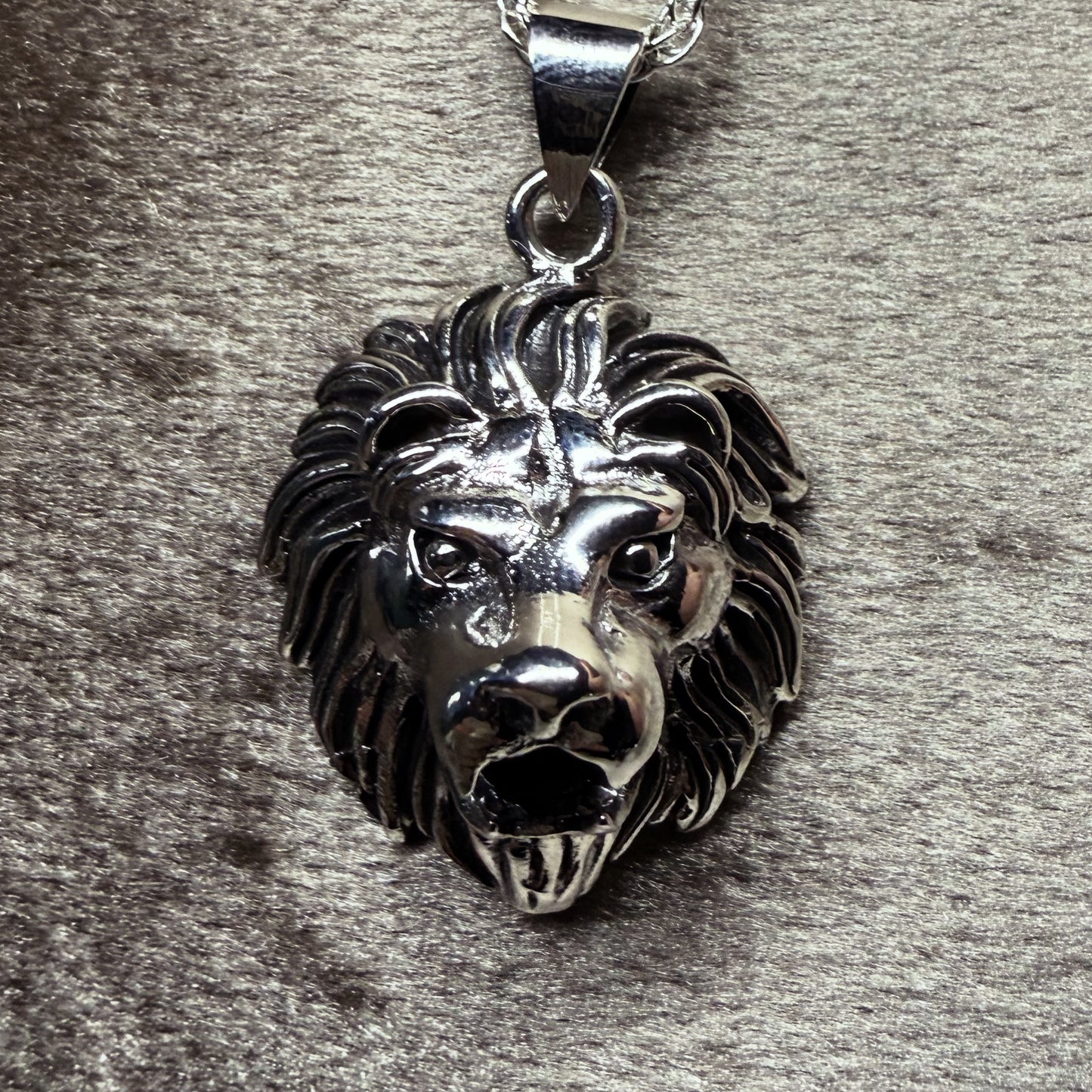 Lion Head Sterling Silver 925 Pendant