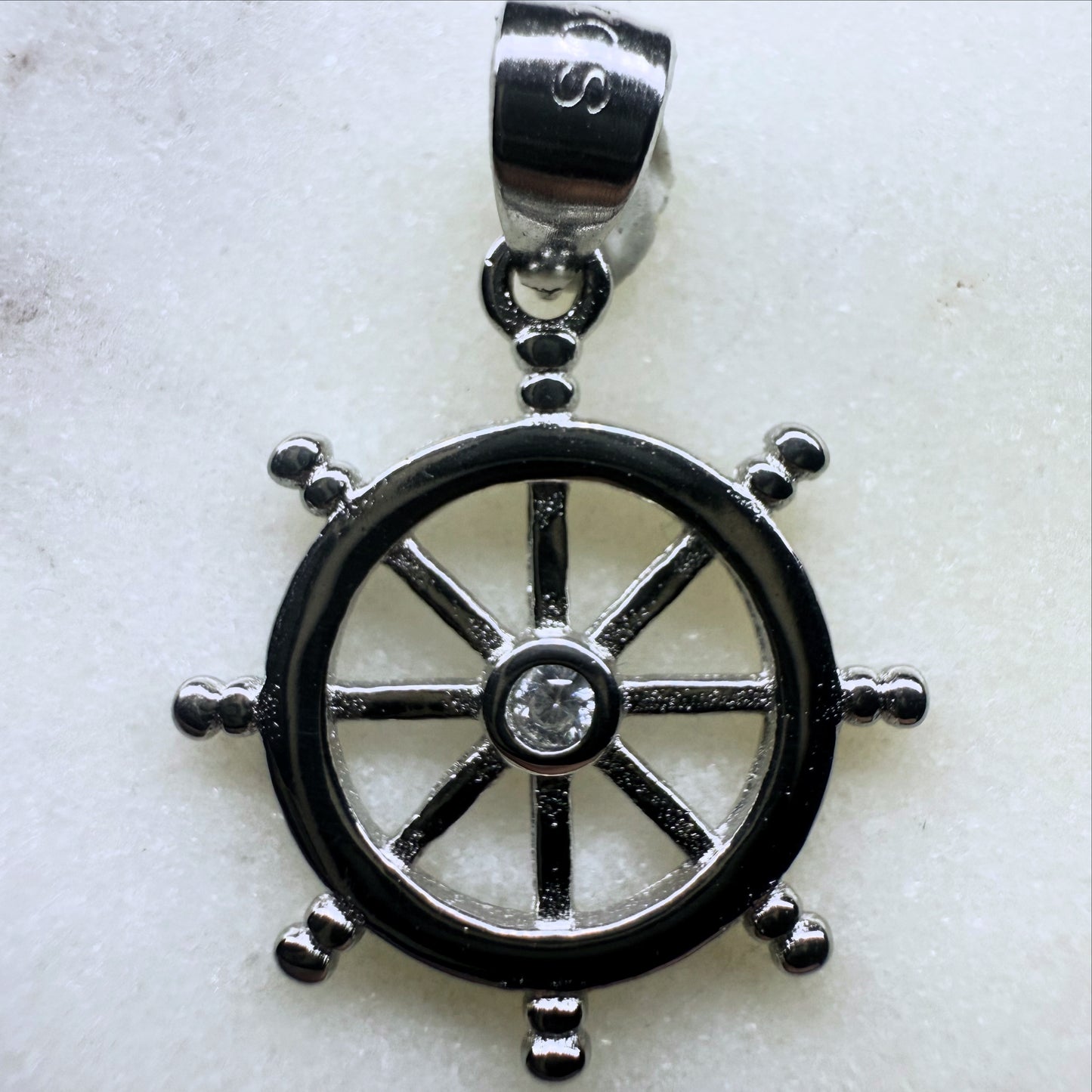 Boat Helm Sterling Silver 925 Pendant