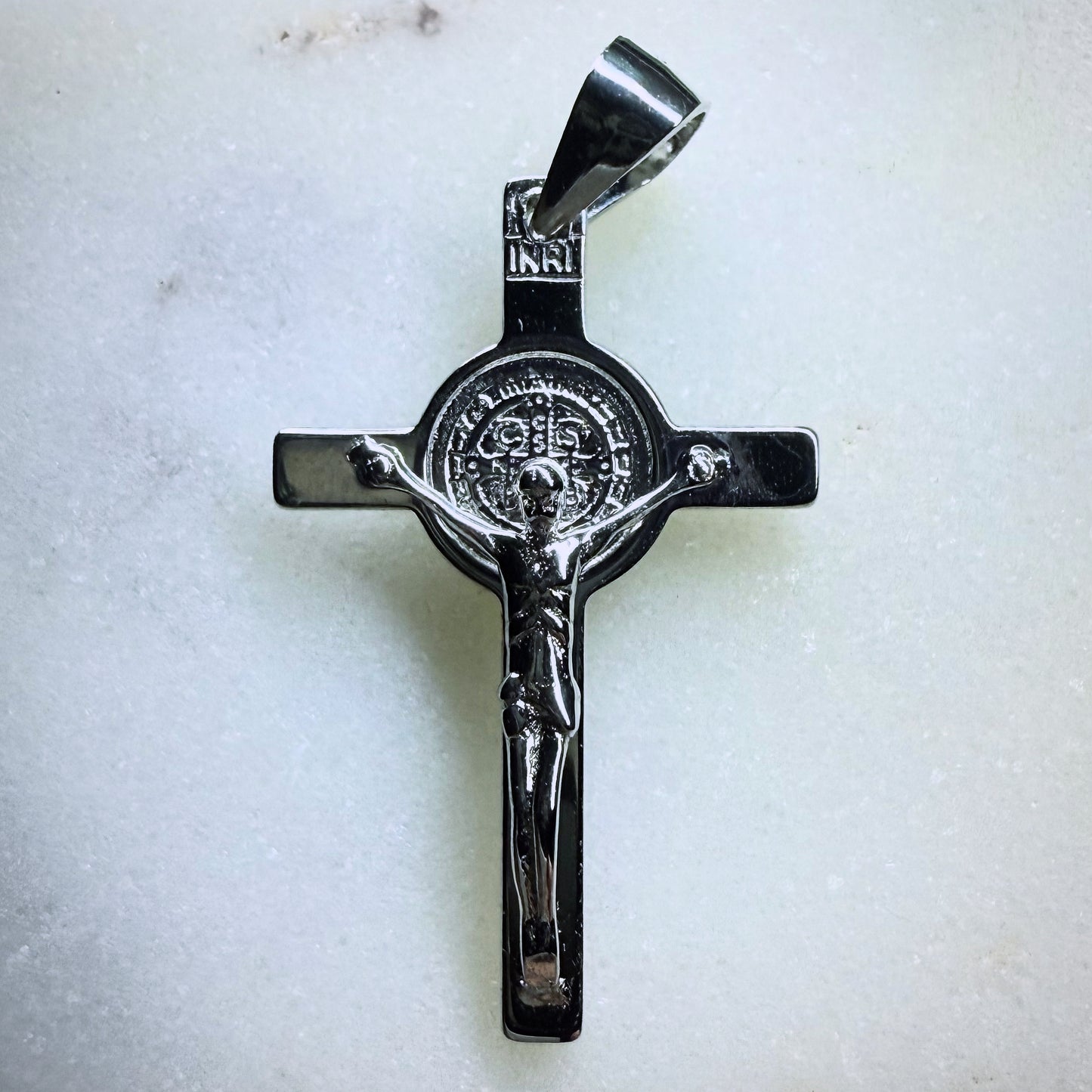 St Benedict Cross Sterling Silver 925 Pendant