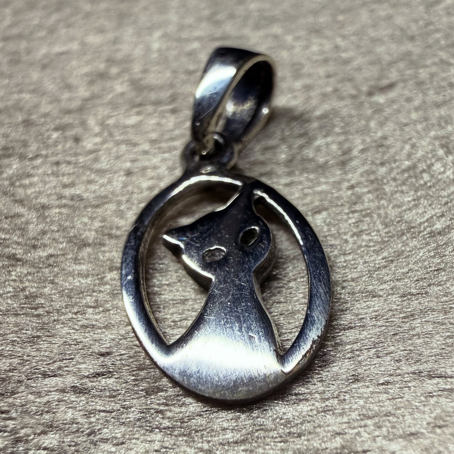 Cat Sterling Silver 925 Pendant