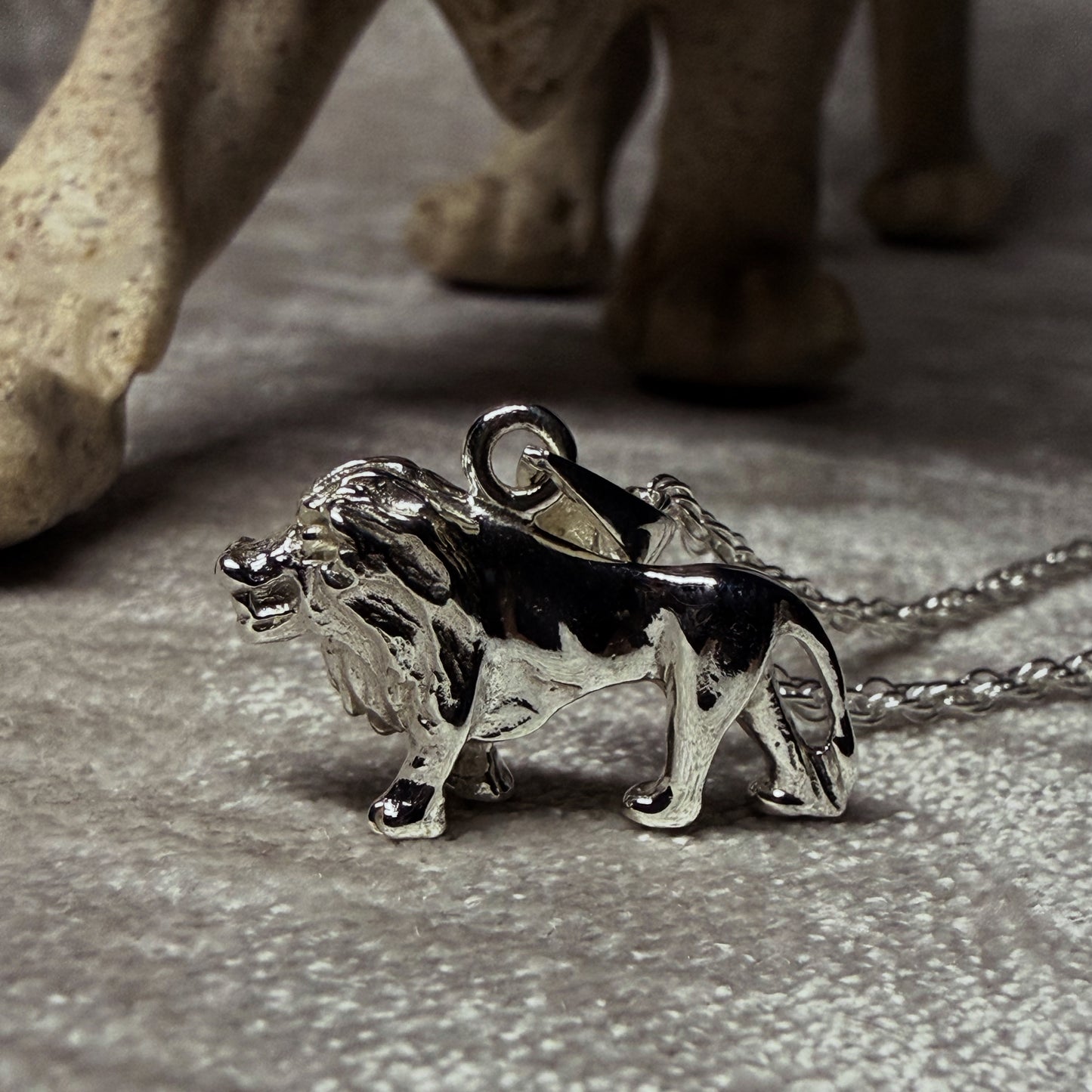 Full-body Lion Sterling Silver 925 Pendant