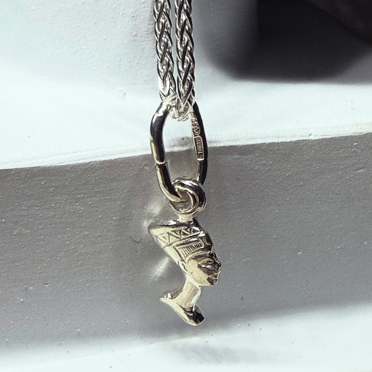 Egyptian Head Profile Sterling Silver 925 Pendant