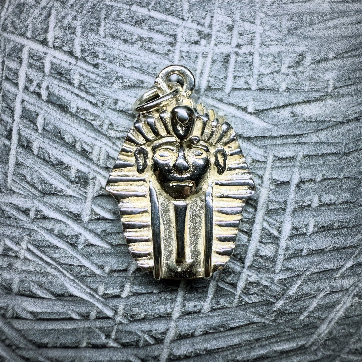 Pharaoh Head Sterling Silver 925 Pendant