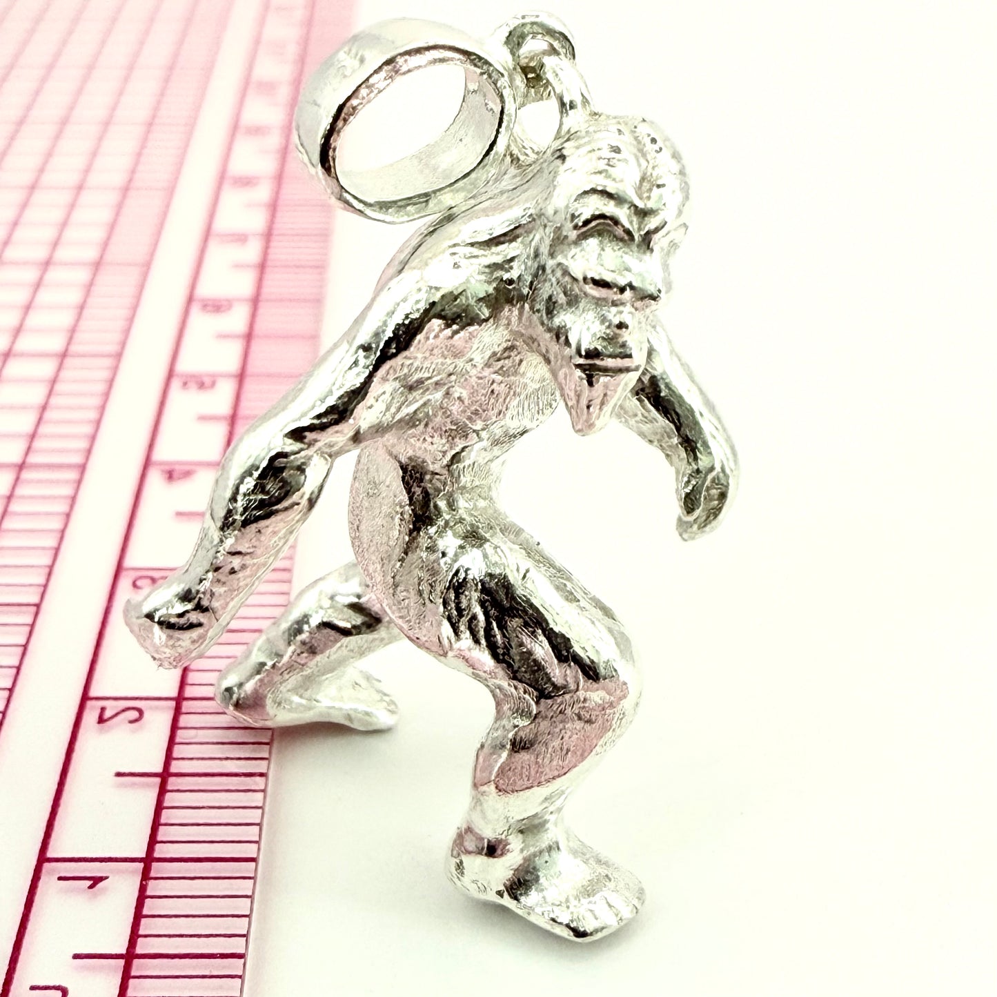 Solid Bigfoot Pendant Sterling Silver 925