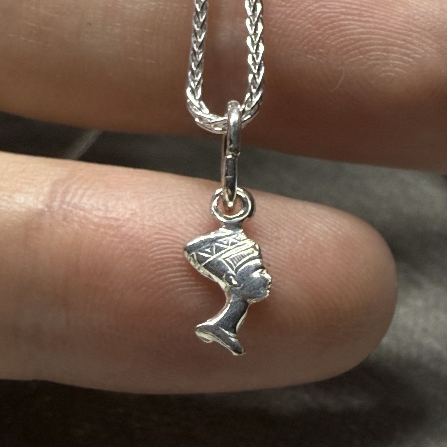 Egyptian Head Profile Sterling Silver 925 Pendant