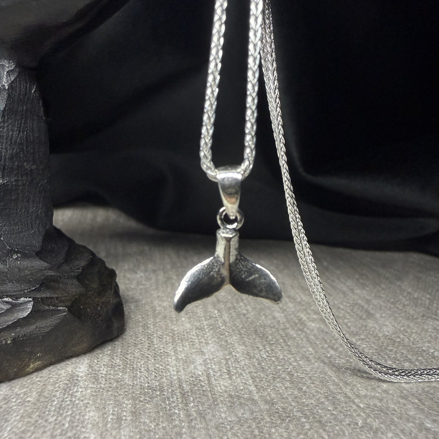 Whale Tail Sterling Silver 925 Pendant