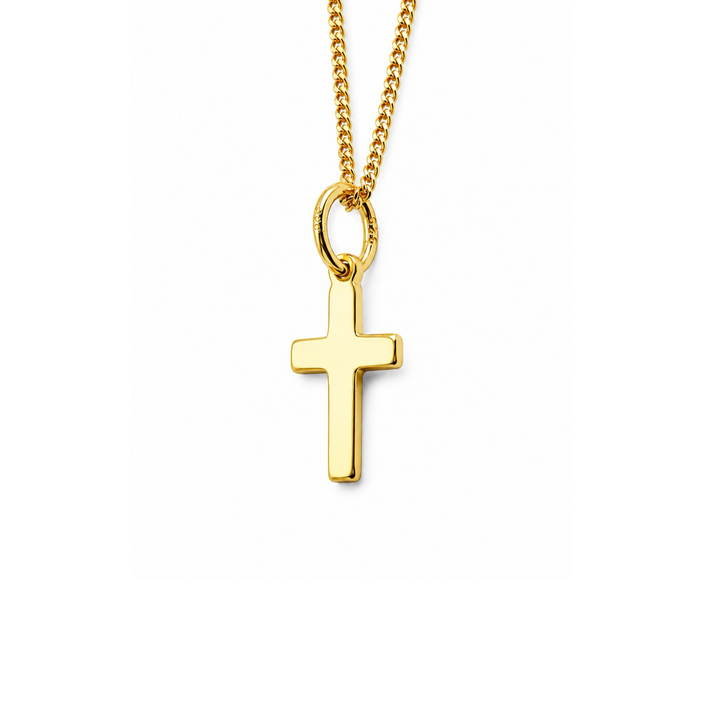 Gold-Plated Sterling Silver 925 Cross Necklace